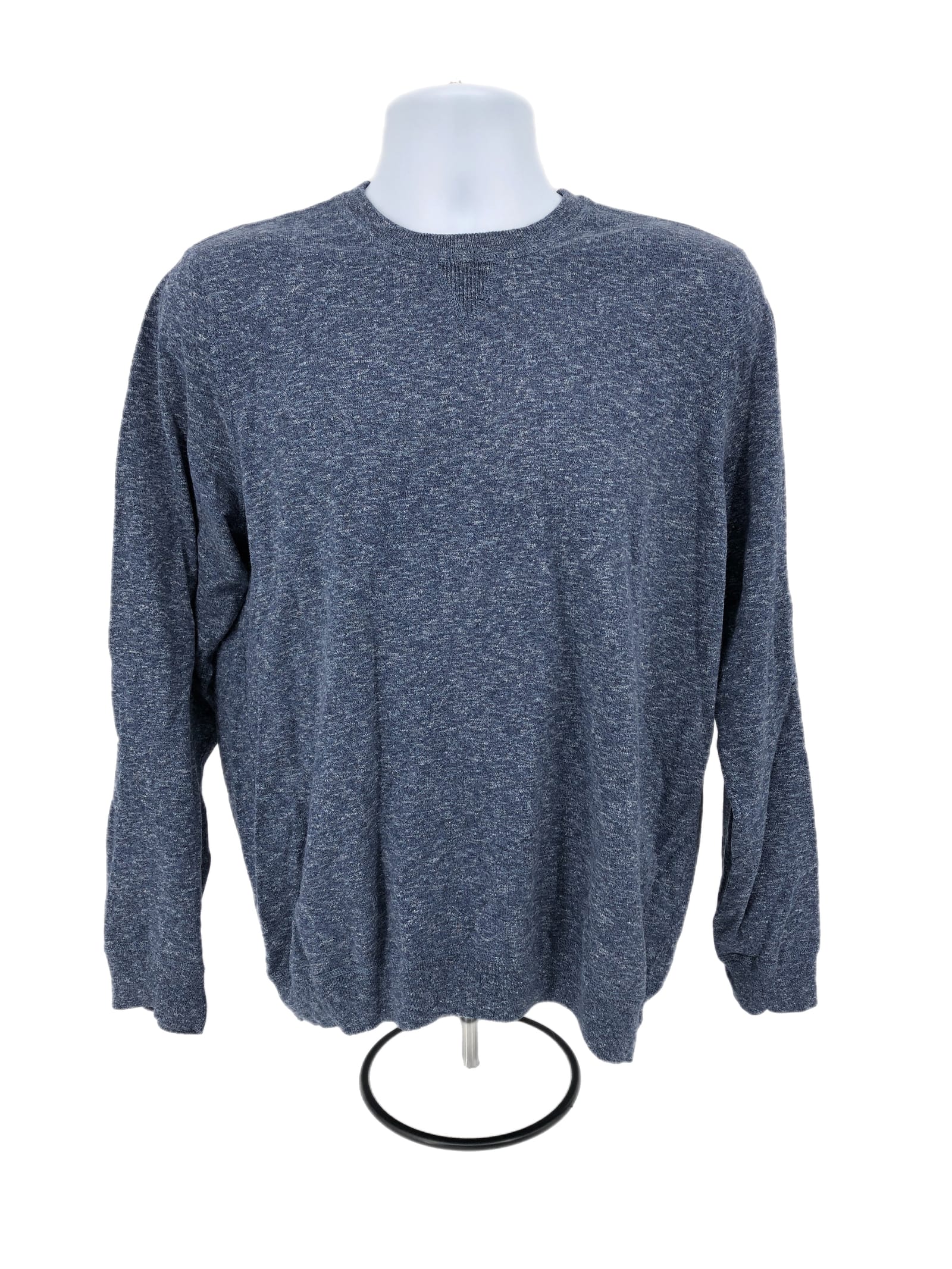 Blue Basic Round Neck Sweater