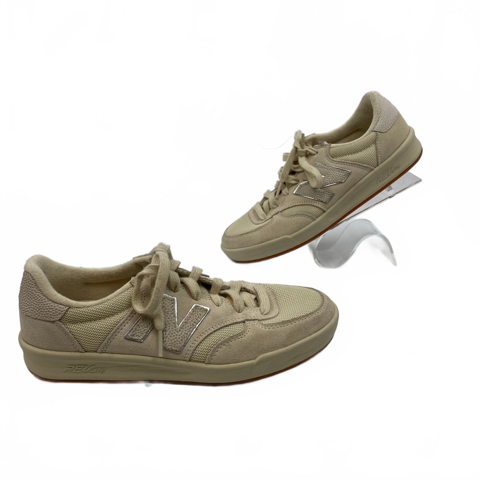 New Balance 300 Beige Suede-Synthetic Sneakers