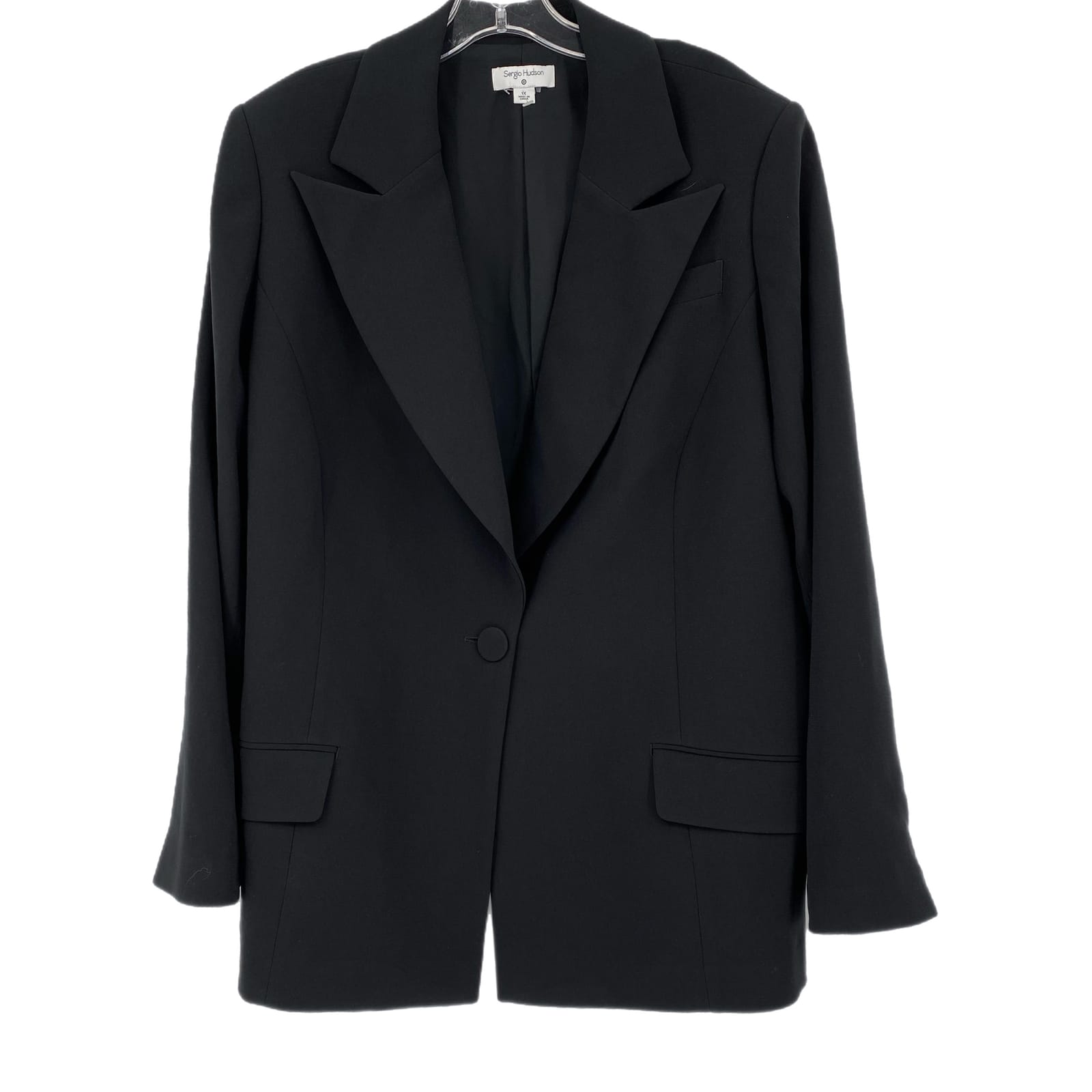 Black Polyester Blazer