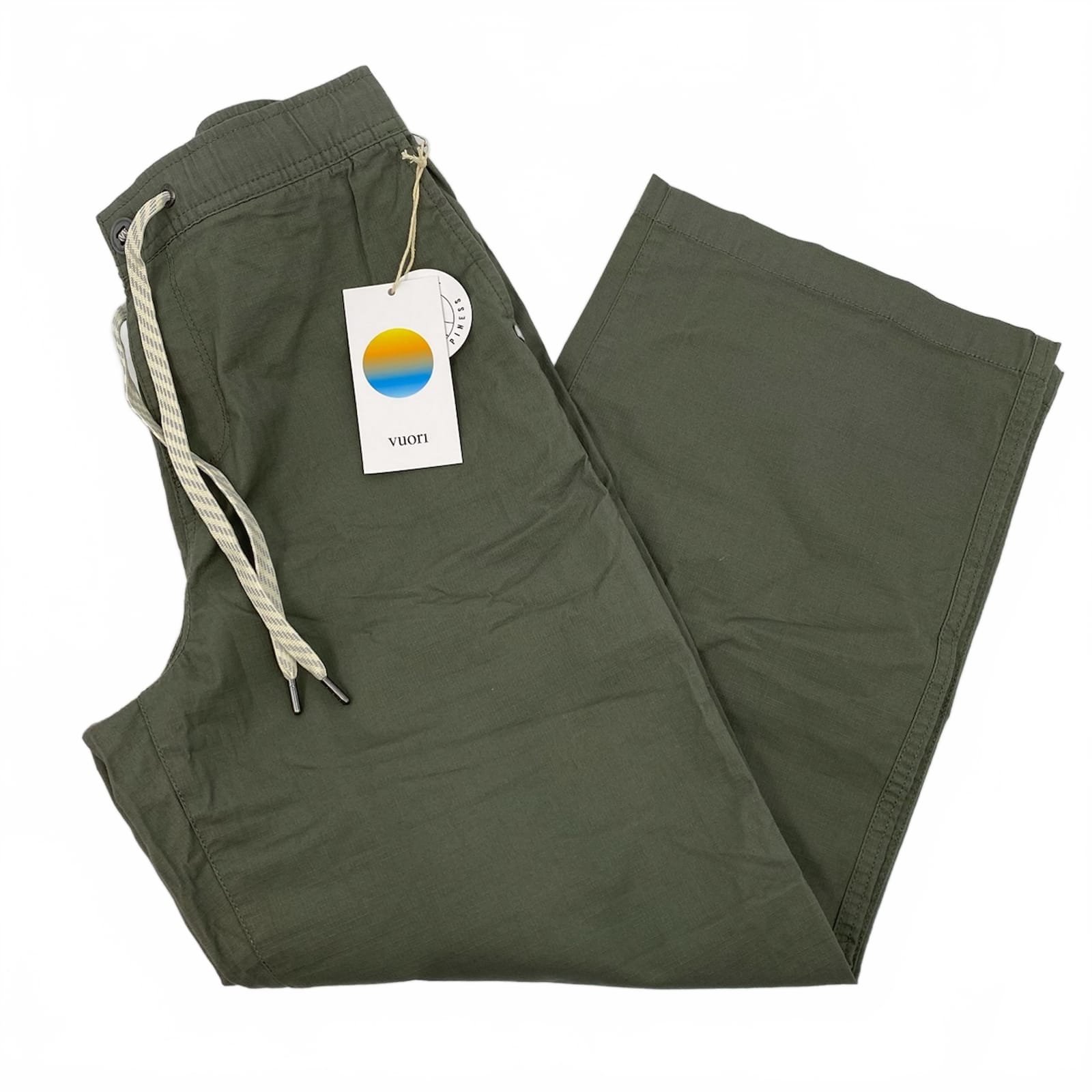 Vuori Green Ripstop Wide Leg Pants