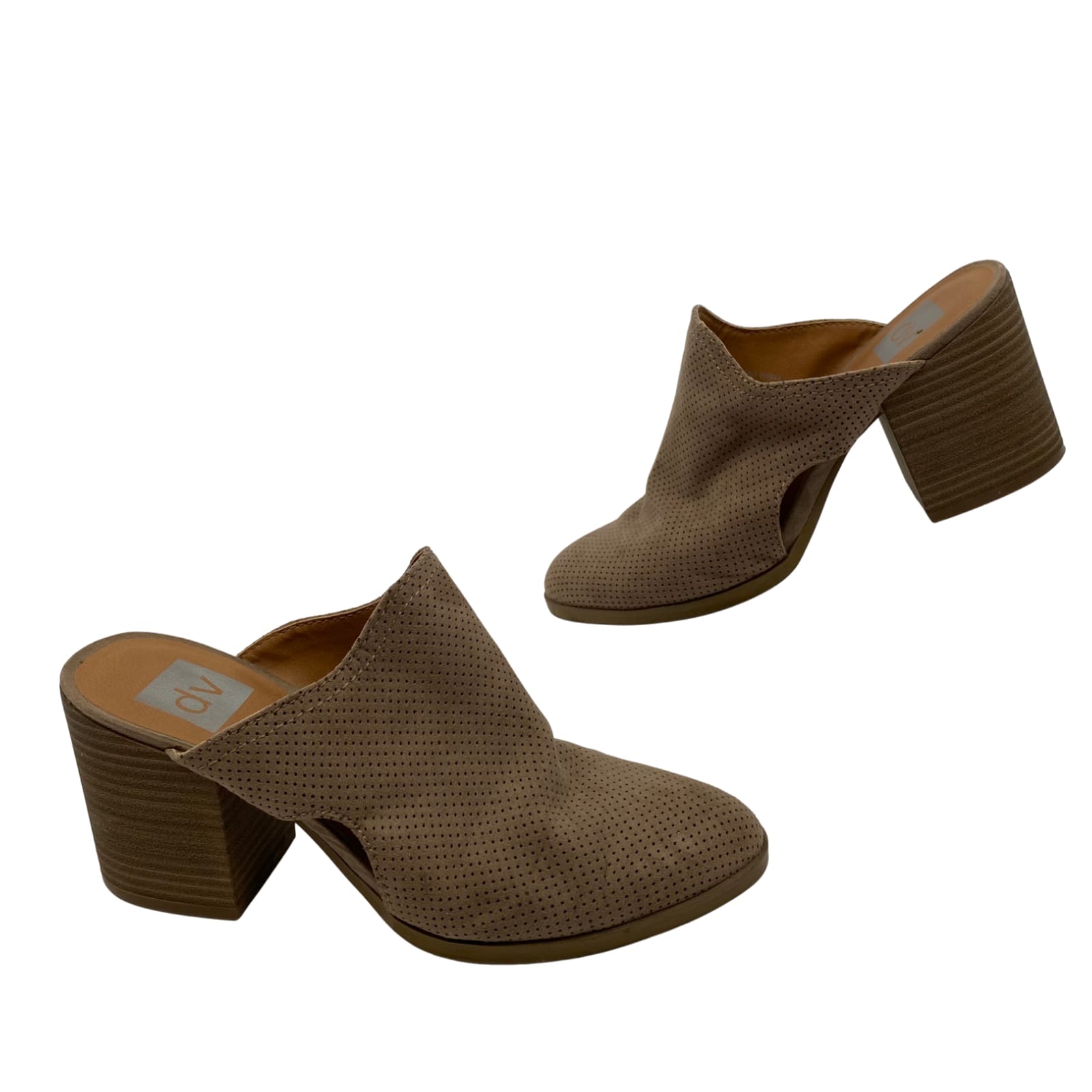 Dolce Vita Brown Faux Suede Mule Heels