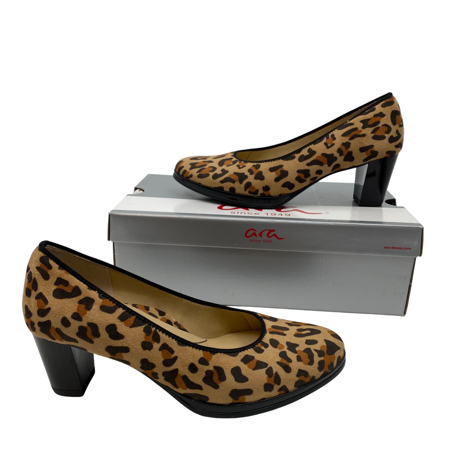 Ara Brown Leather Block Heels