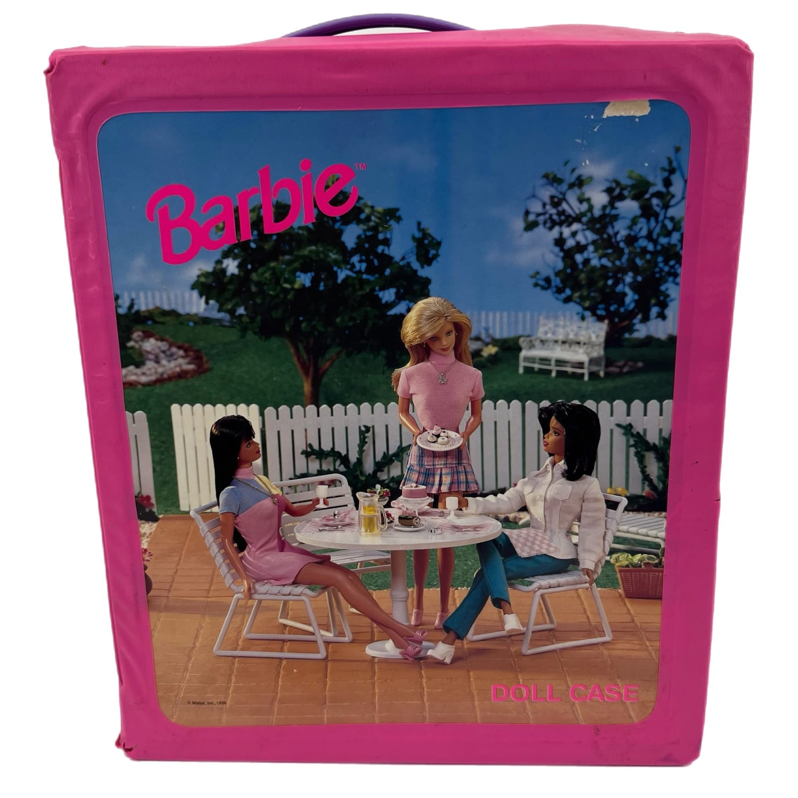 Vintage Mattel Barbie 1989 Pink Barbie Vinyl Case