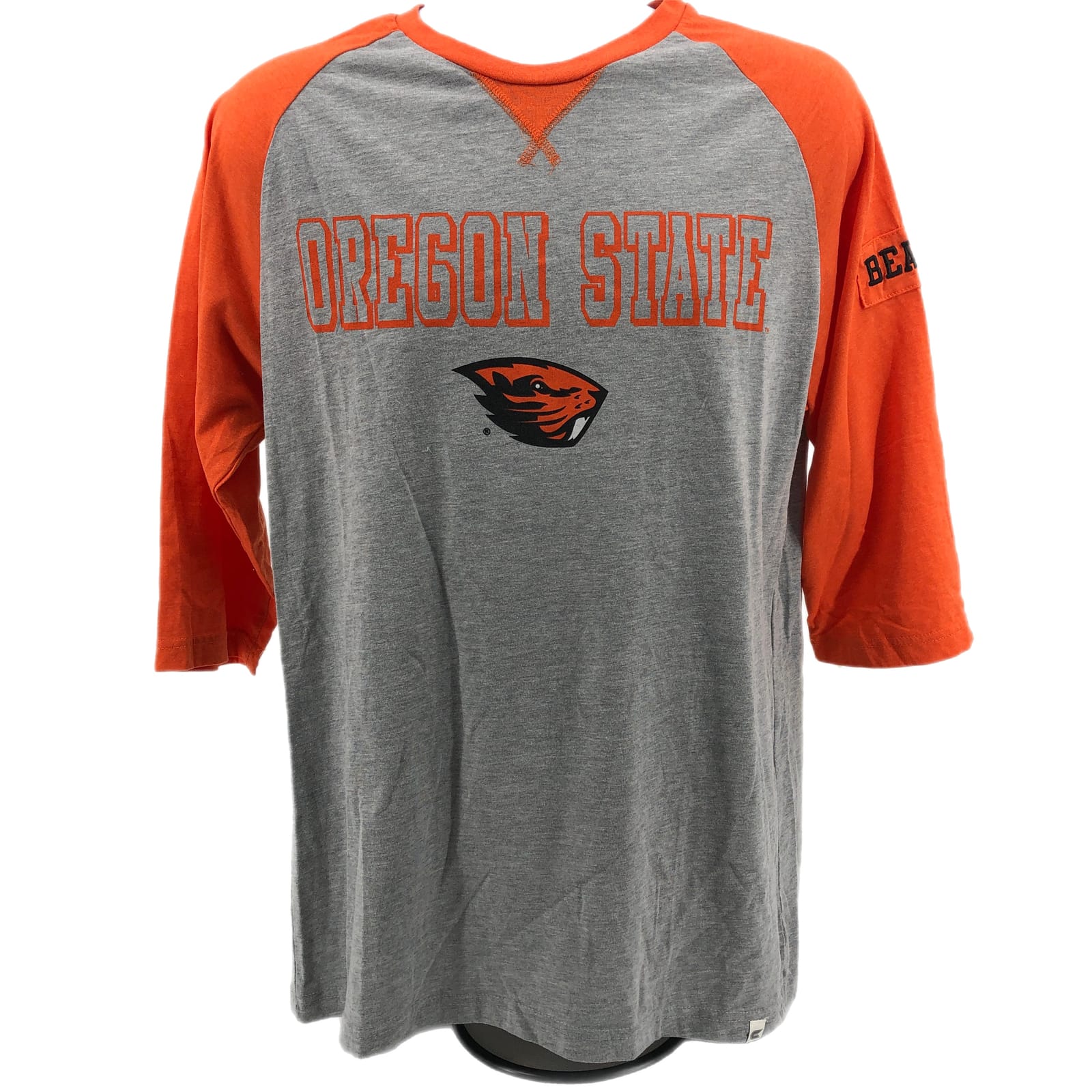 Colosseum Gray-Orange Baseball T-Shirt