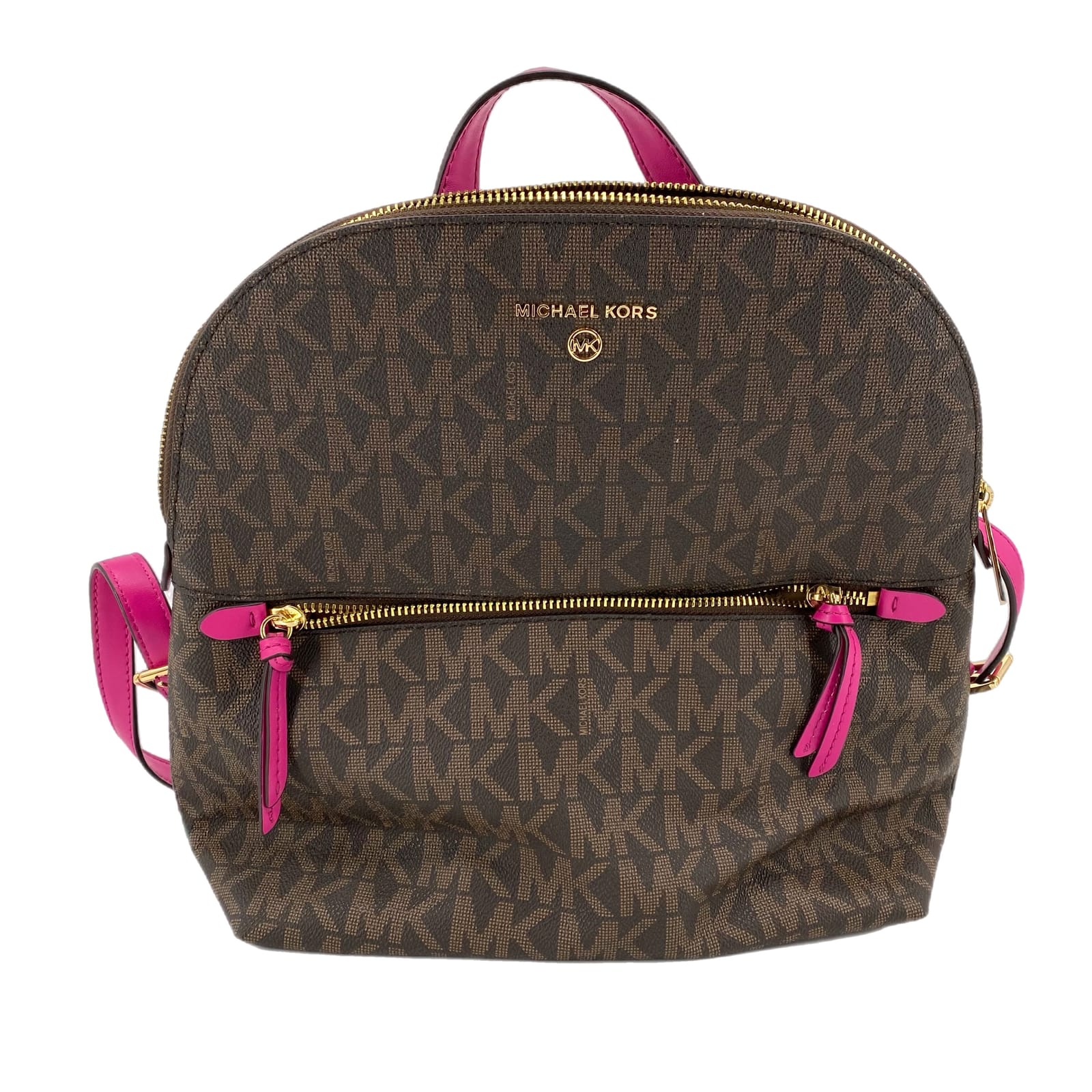 Michael Kors Brown Backpack Small Zip Closure