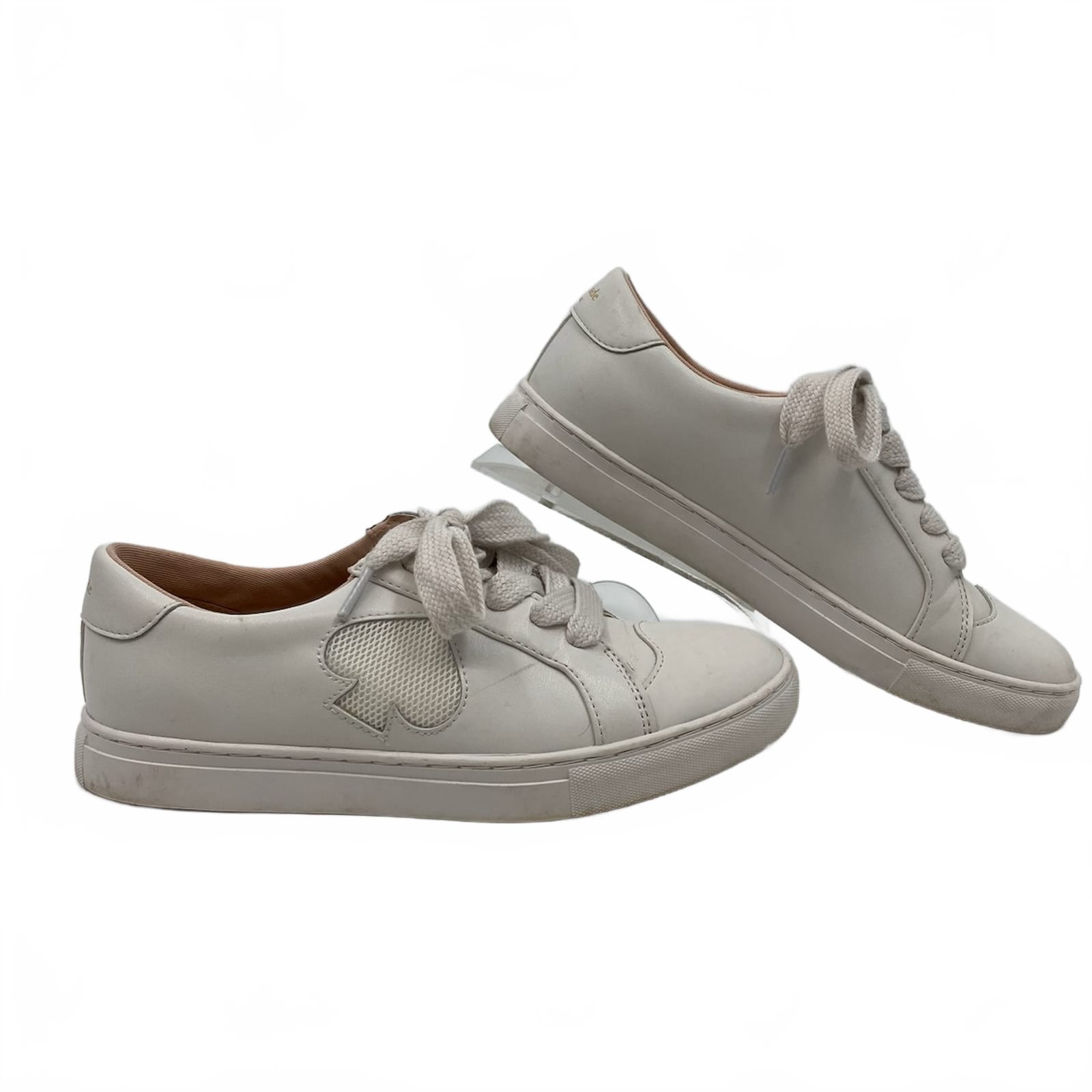 Kate Spade White Leather Classic Fez Sneakers