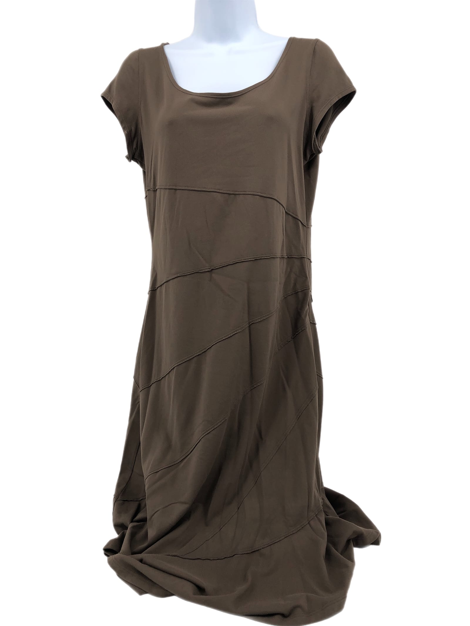 Athleta Green Collarless Midi Dress