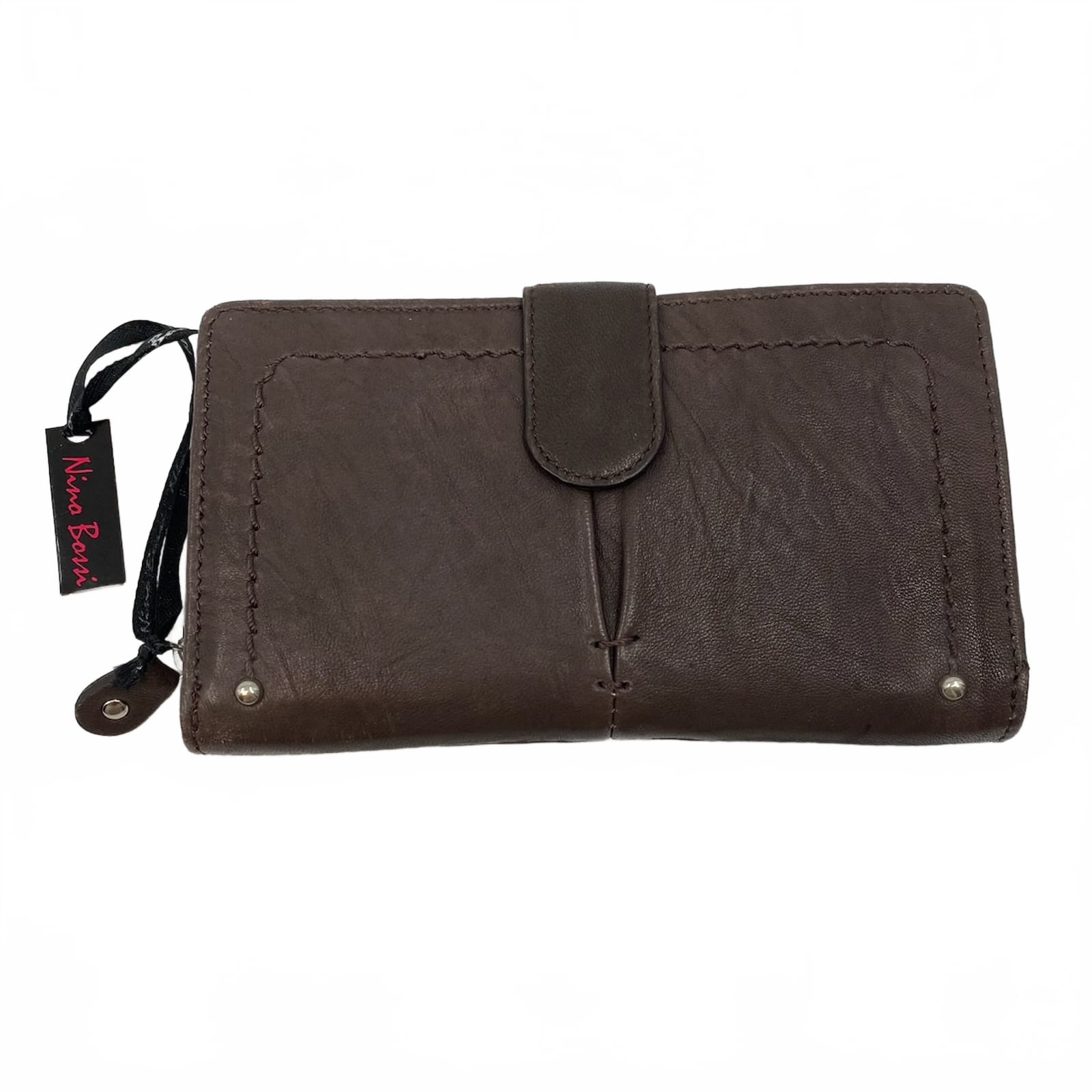 Nina Bossi Brown Leather Bifold Wallet