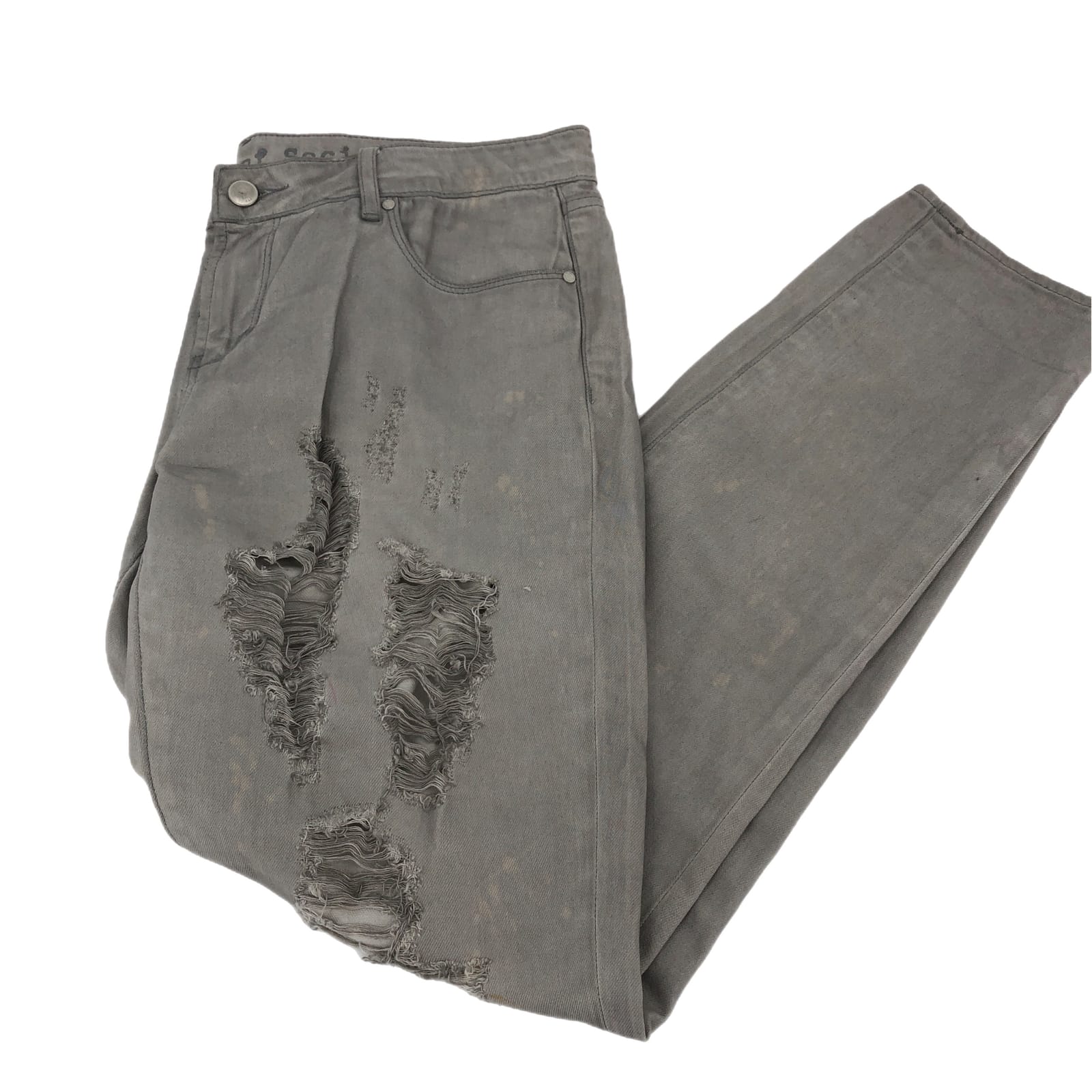 Articles of Society Gray Boyfriend Straight Leg Jeans