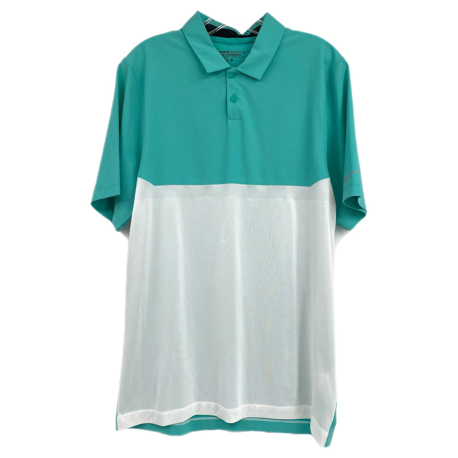 Nike Blue & White Solid Polo Shirt