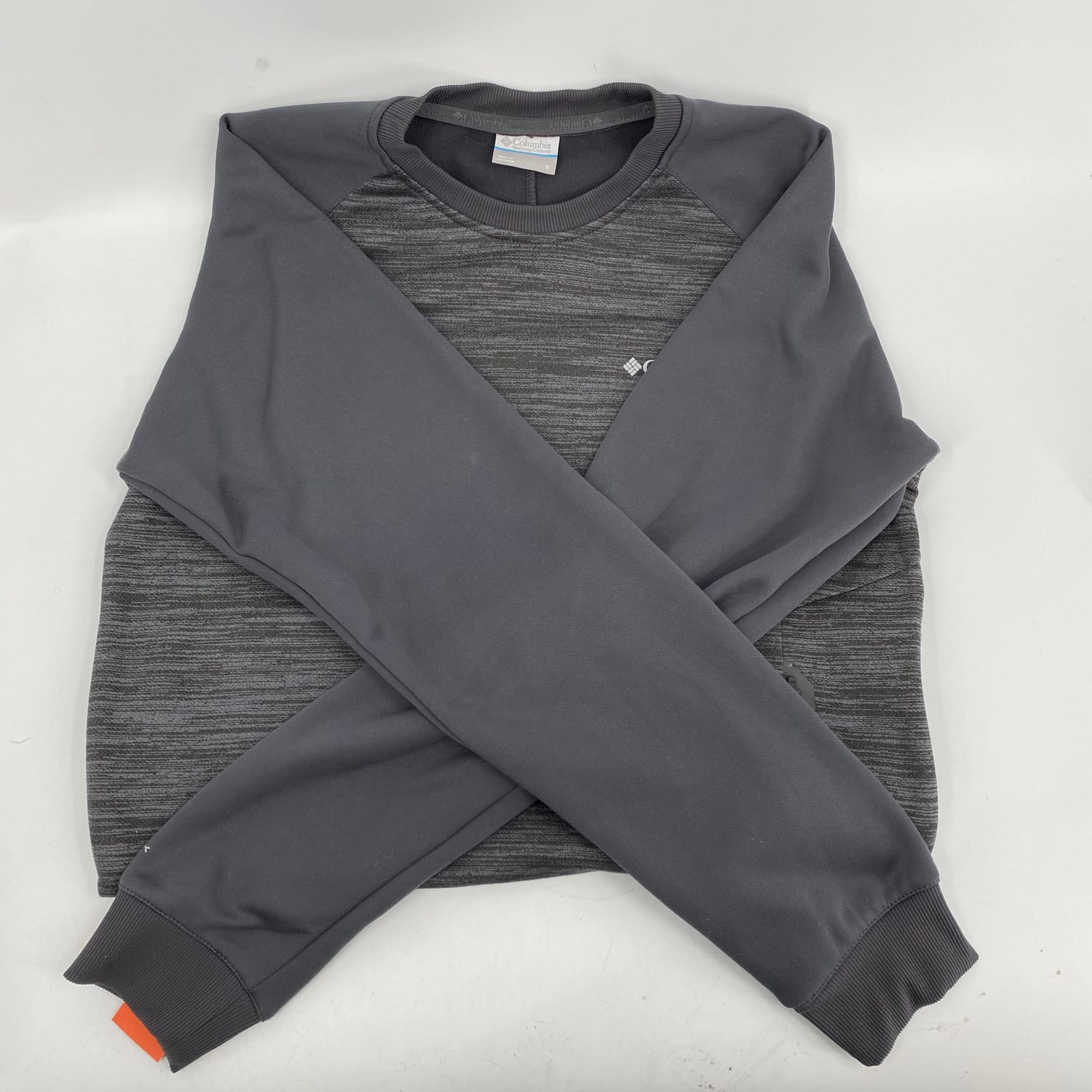 Columbia Gray Long Sleeve Canvas Polo Shirt