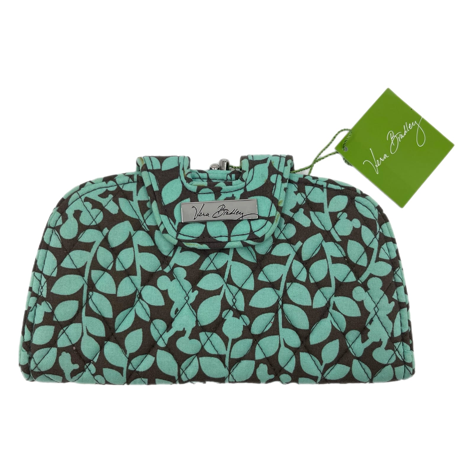 Vera Bradley Green & Brown Mickey Mouse Print Wallet
