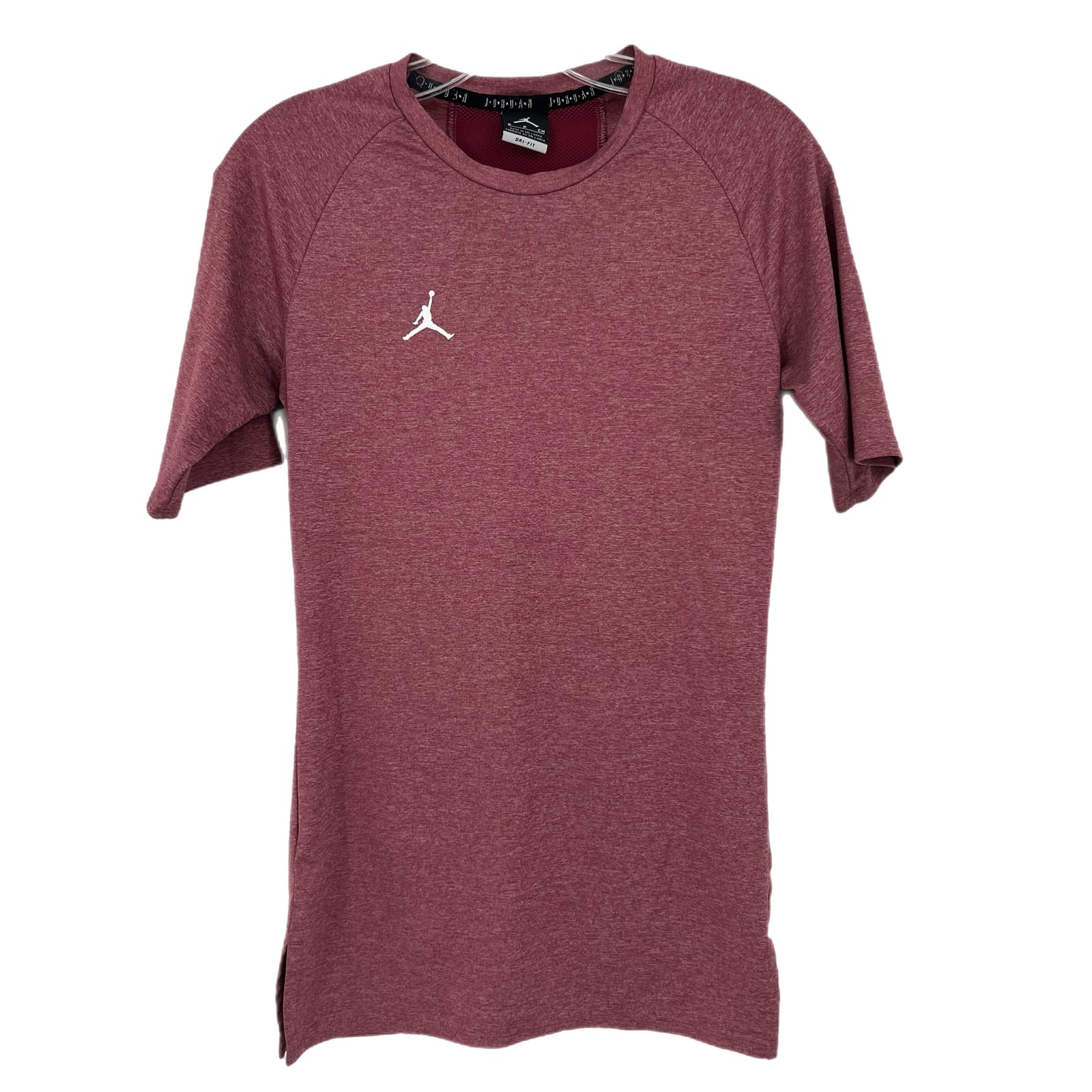 Jordan Red Fitted Polyester Short Sleeve Tee