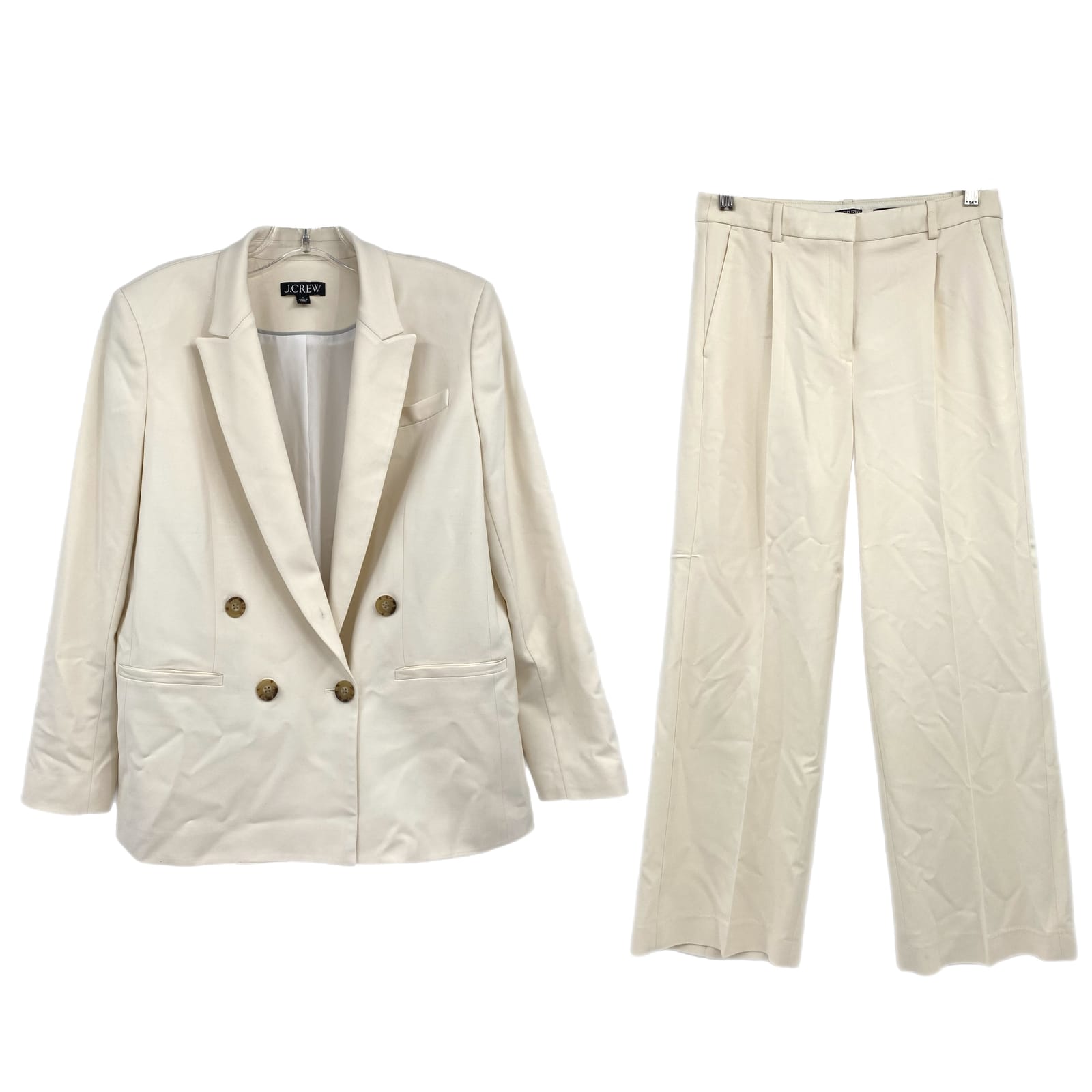 J. Crew Cream Blazer and Pants Suit Set