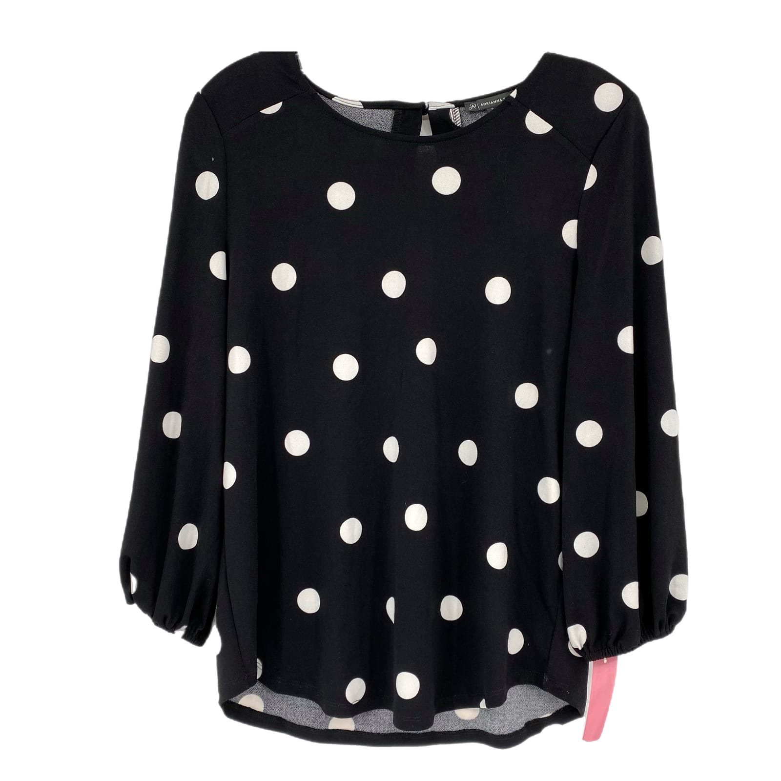 Adrianna Papell Black & White Polka Dot Blouse