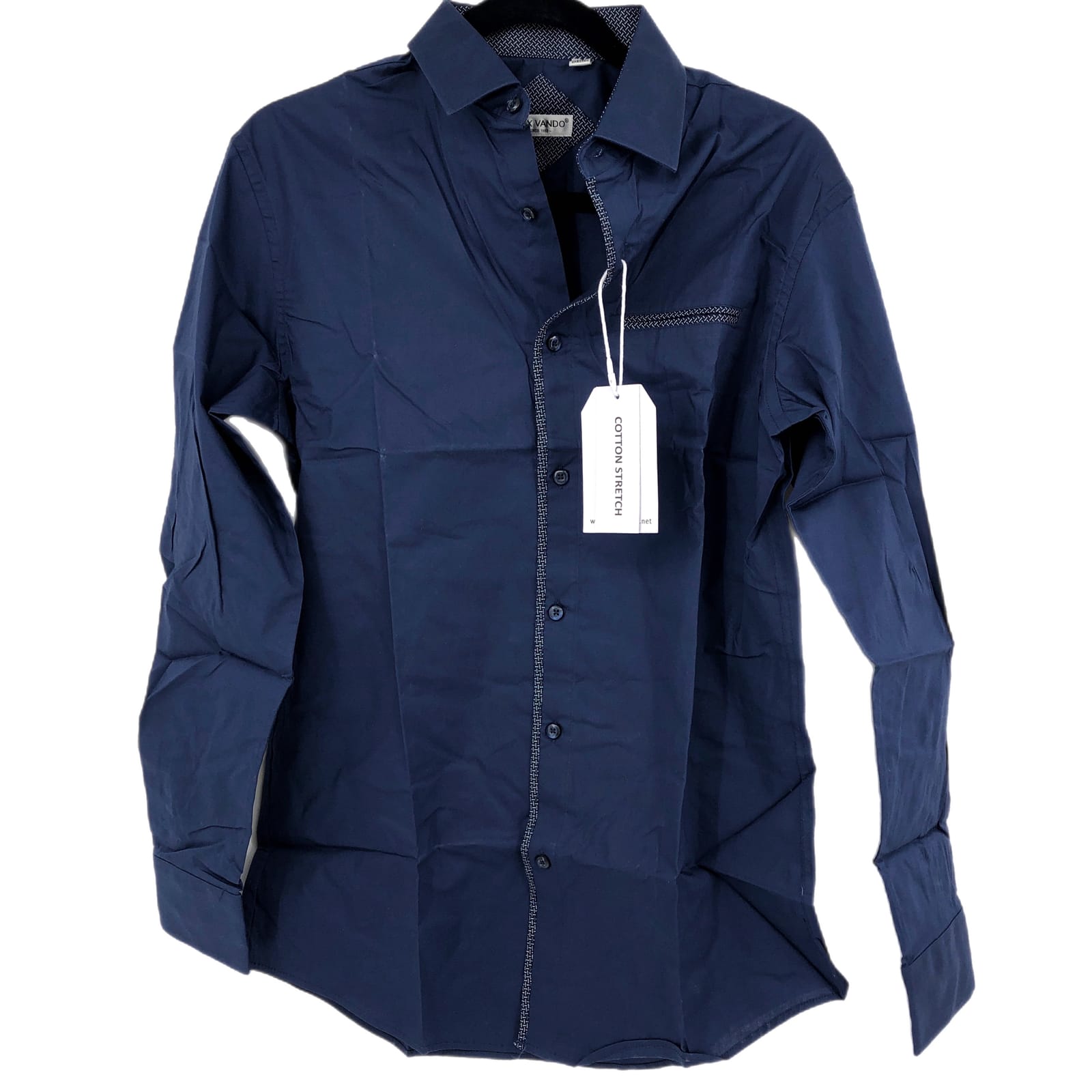 Alex Vando Blue Long Sleeve Button-Up Shirt