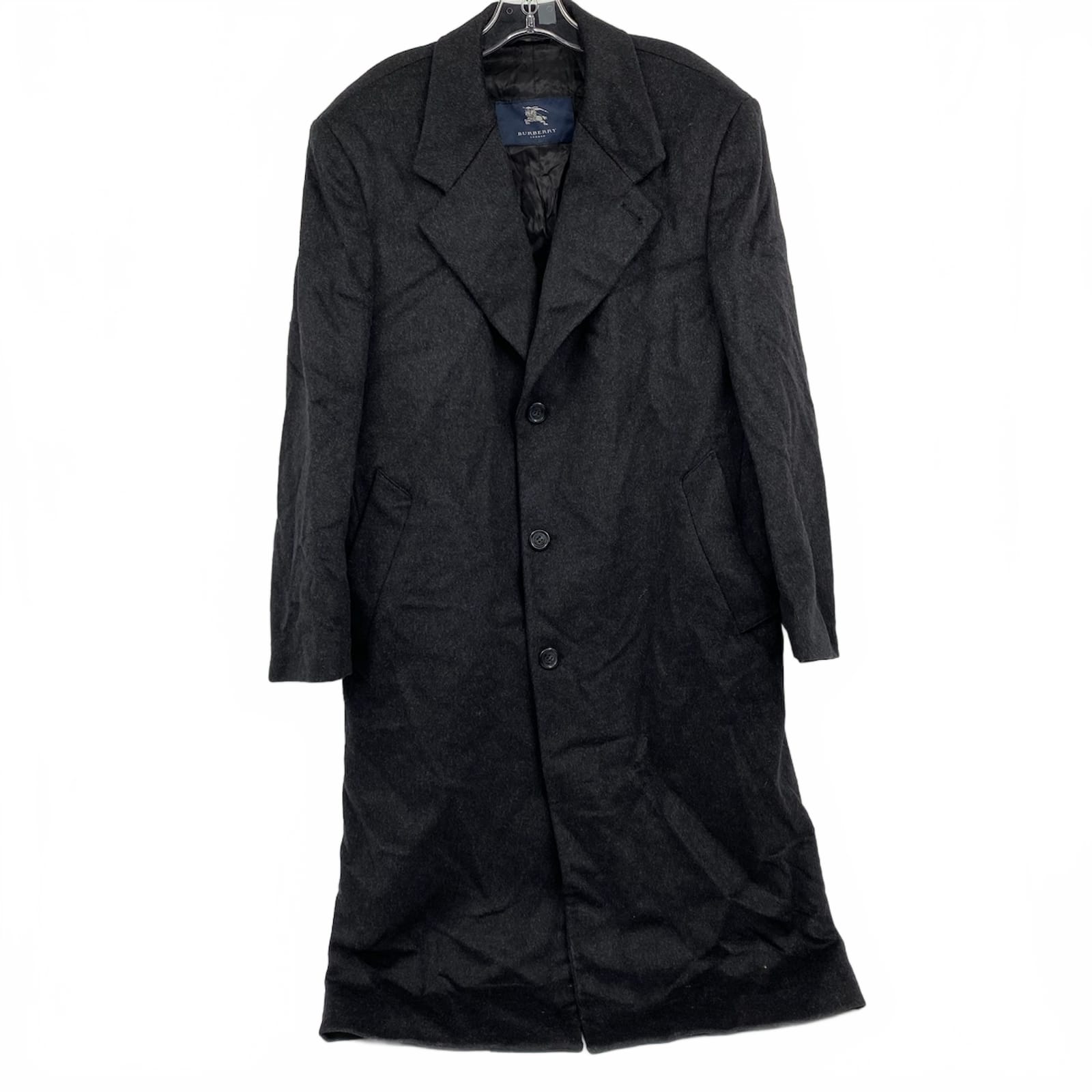 Burberry Charcoal Gray Wool Cashmere Trench Coat