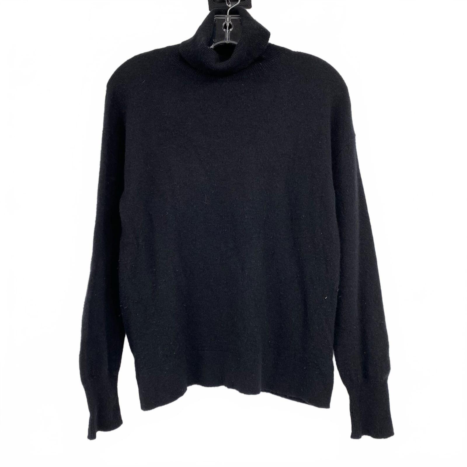 Halogen Black Cashmere Turtleneck Pullover