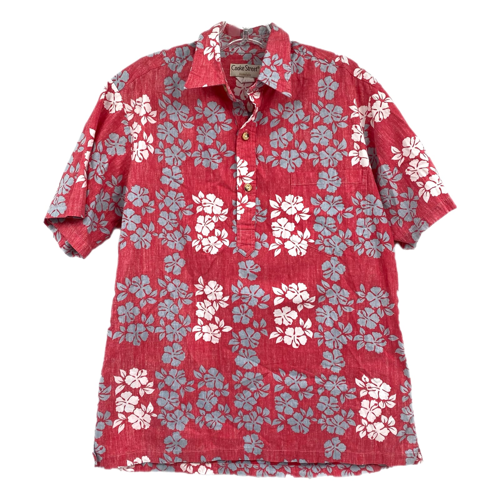 Cooke Street Red Gray Tropical Button-Up Shirt