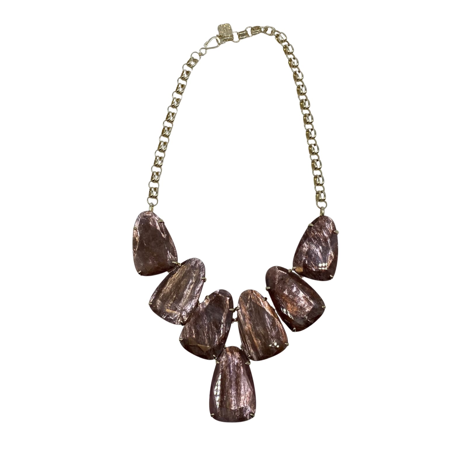 Kendra Scott Gold Purple Statement Necklace