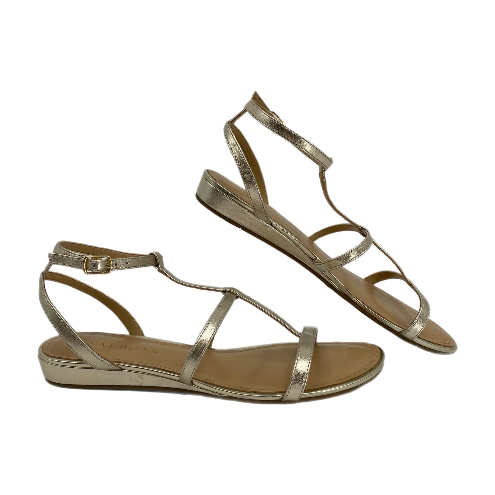 Talbots Gold Caged Sandals