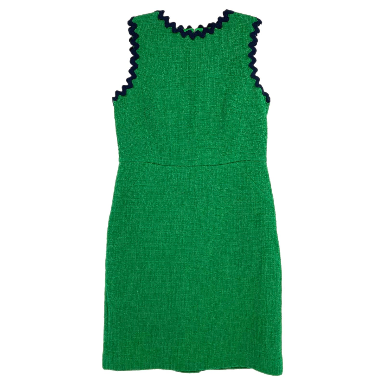 J. Crew Green Scallop Edge Mini Dress