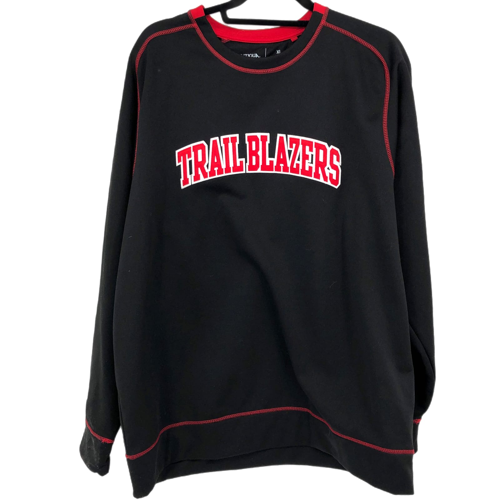 Antigua Black & Red Trail Blazer Sweatshirt