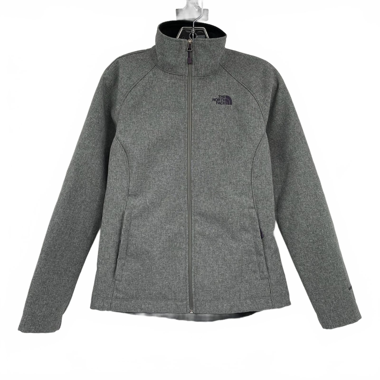 The North Face Gray Polyester Windwall Zip-Up Jacket