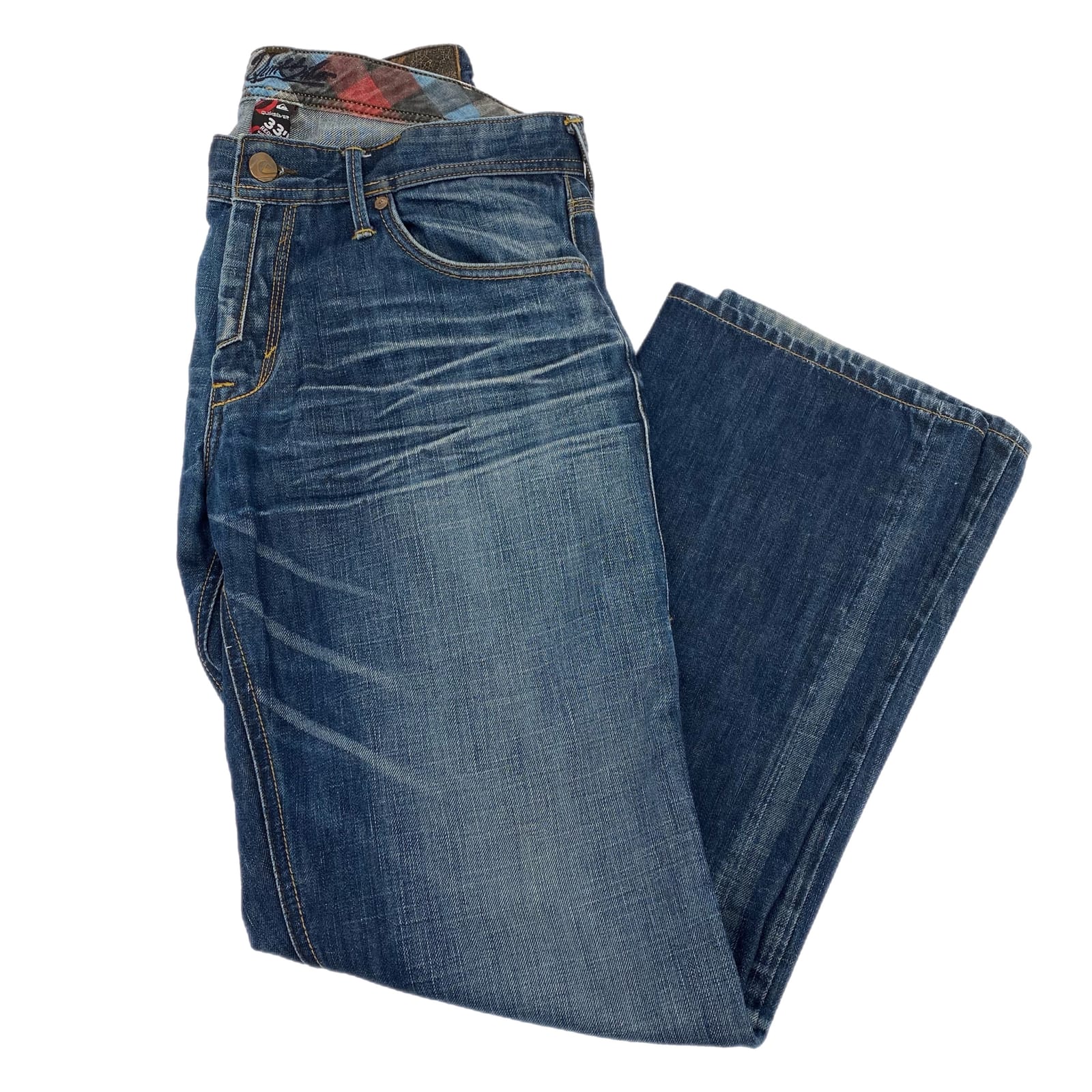 Quiksilver Blue Straight Leg Solid Jeans
