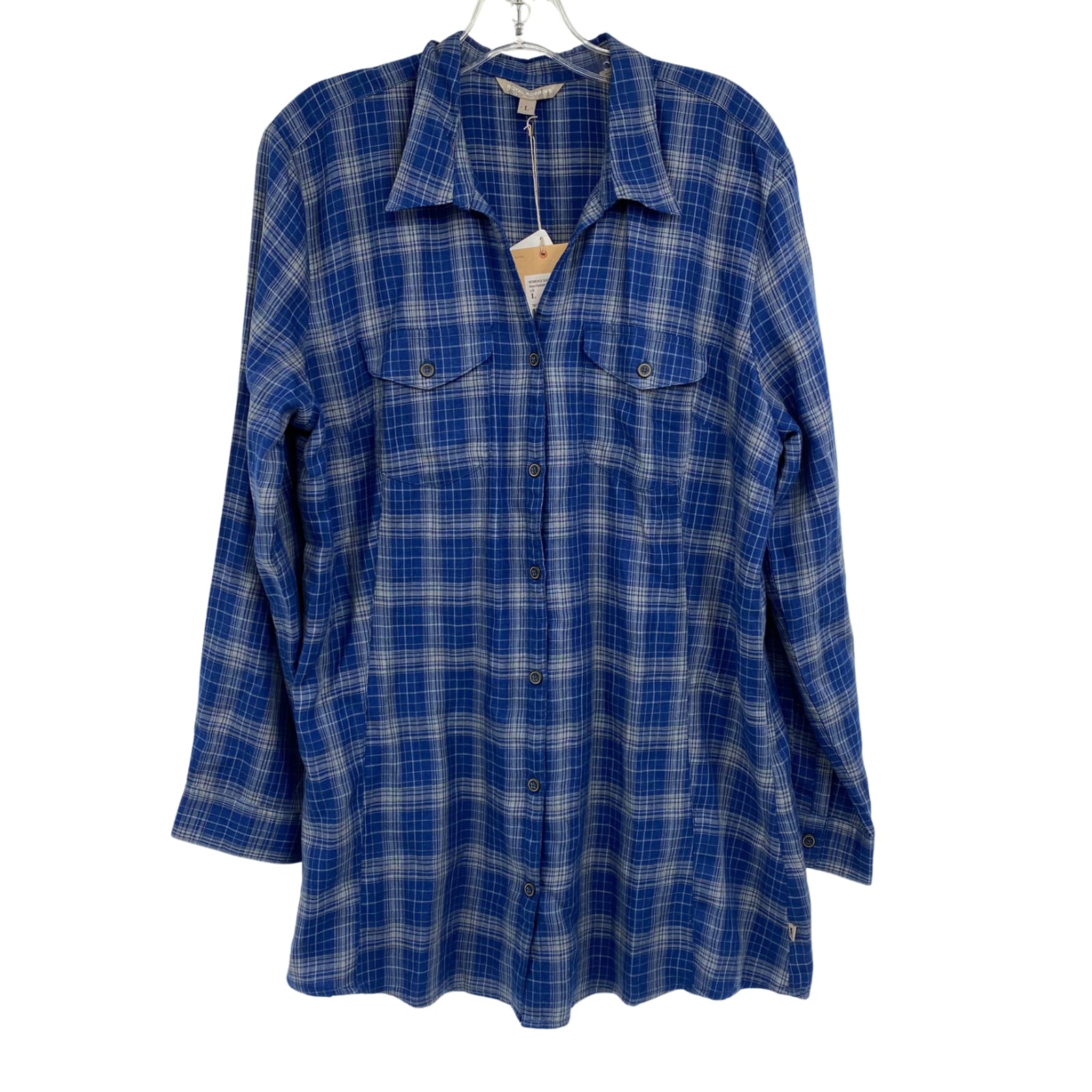 Royal Robbins Gray Plaid Button-Up Shirt
