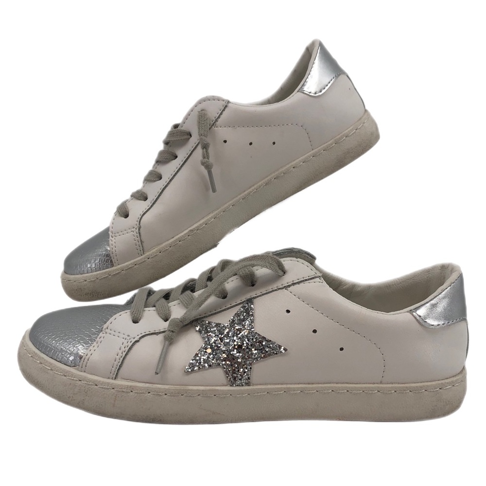Vintage Havana White Silver Glitter Sneakers