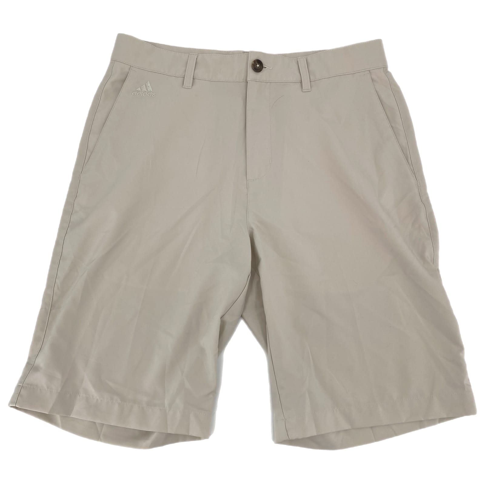 adidas Beige High-Rise Athletic Shorts