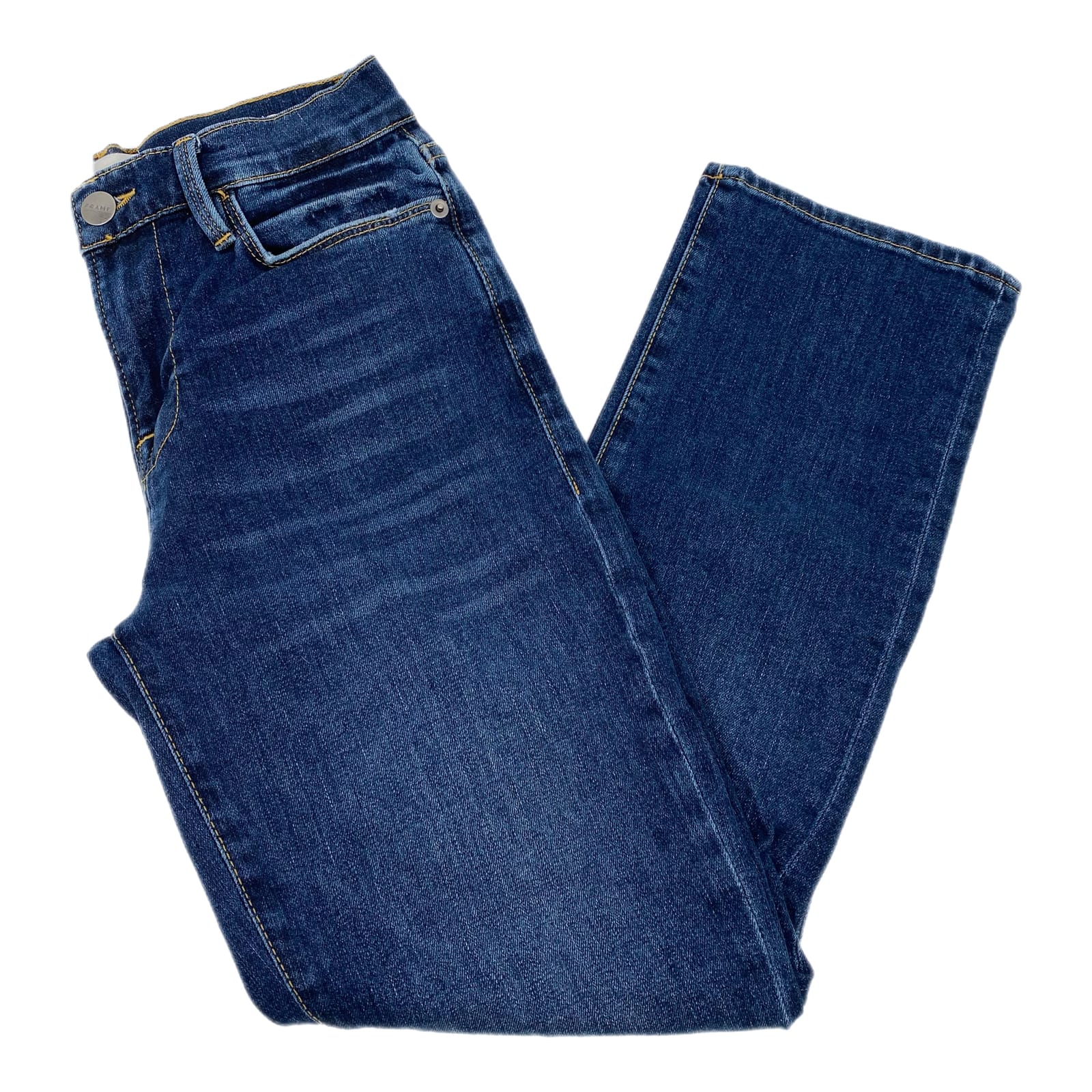 Frame Dark Wash Le High Straight Leg Jeans