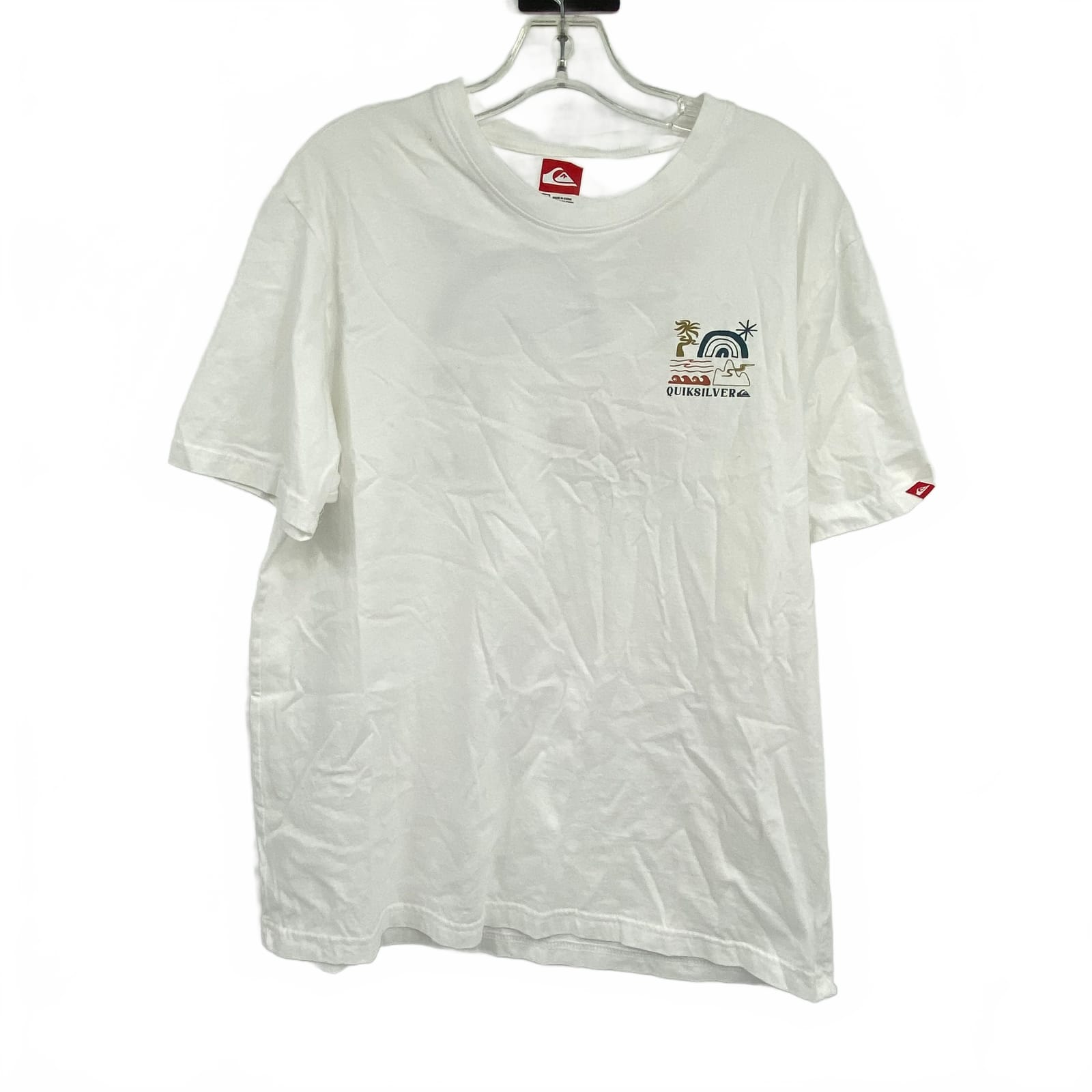 Quicksilver White Short Sleeve Tee