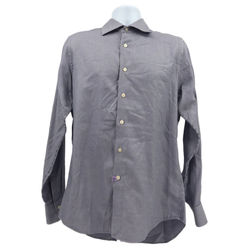 Charles Tyrwhitt White & Purple Button-up Dress Shirt