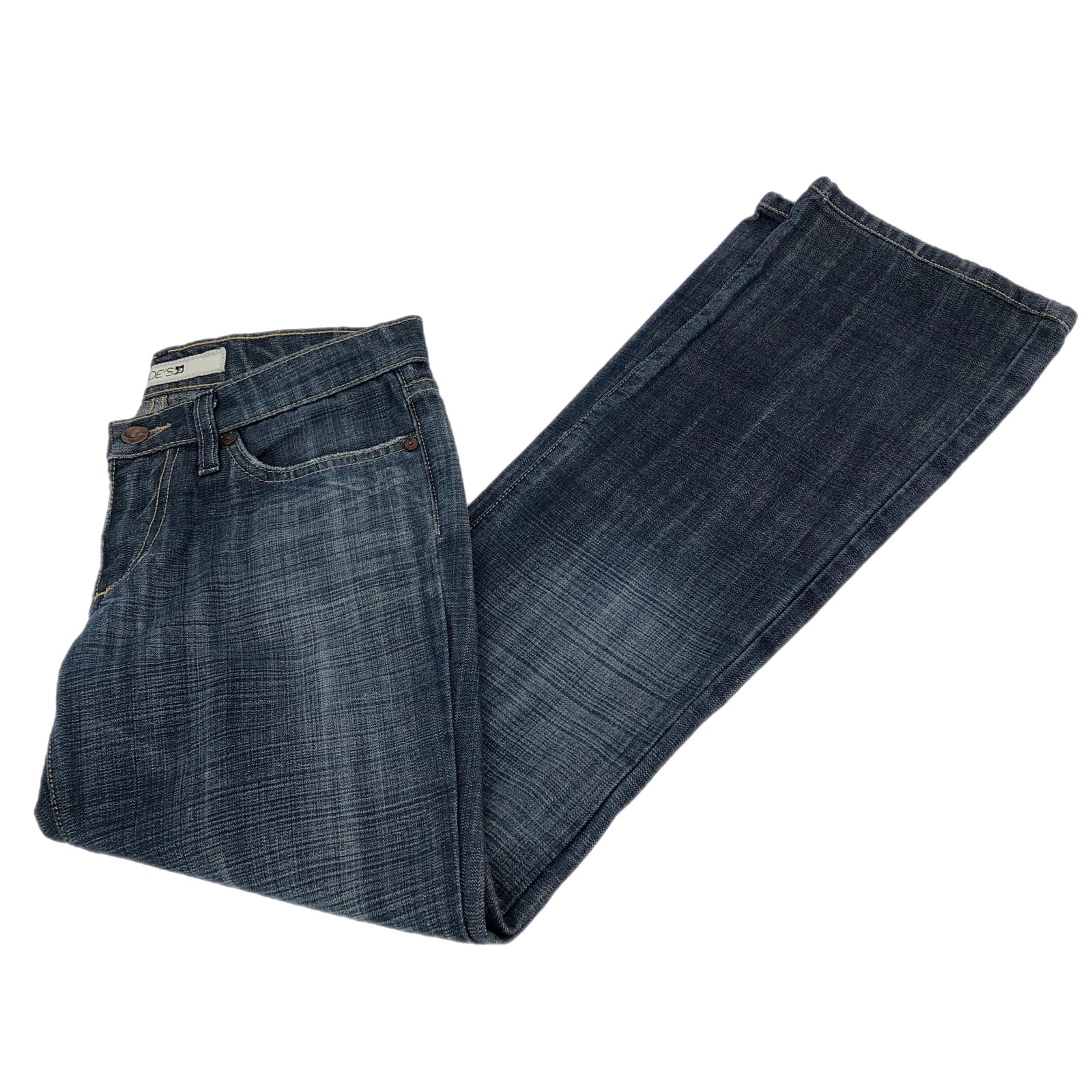 Blue Low-Rise Straight Leg Jeans