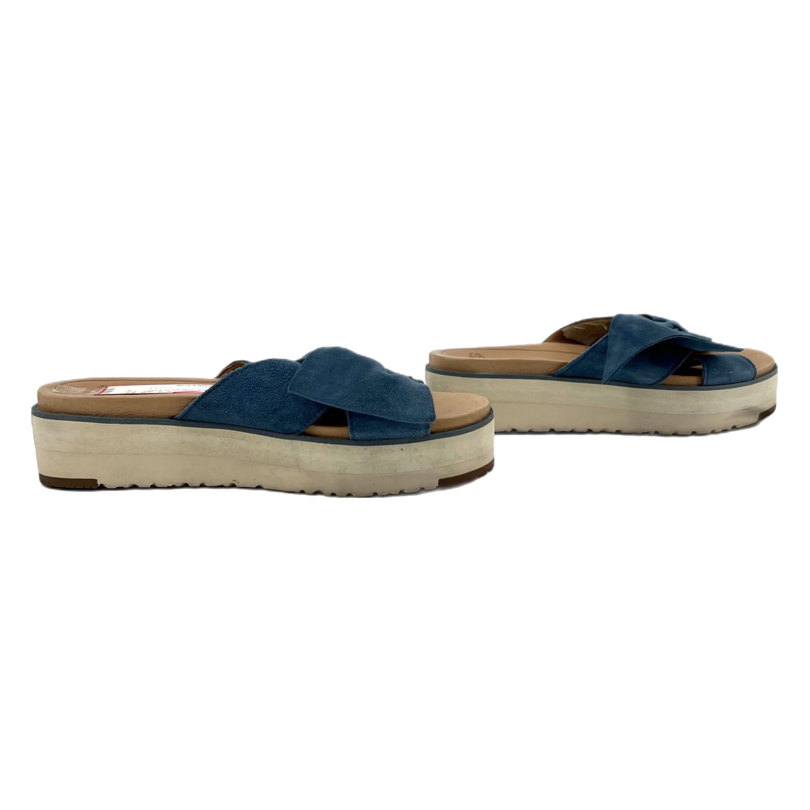 UGG Blue/Brown Jaonie Slide Sandals with Bow