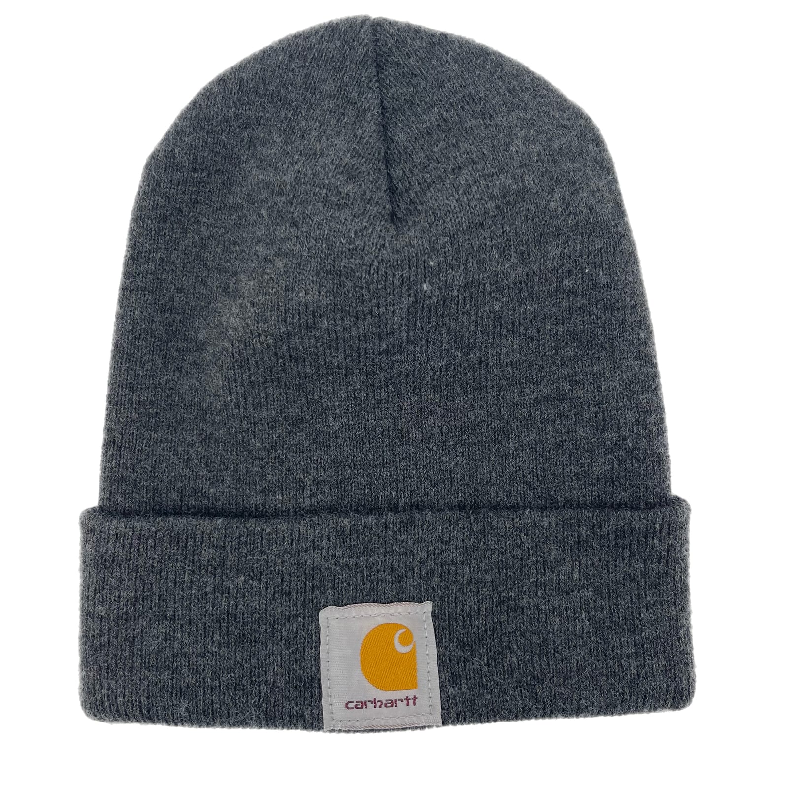 Carhartt Gray and Yellow Stretch and Packable Beanie