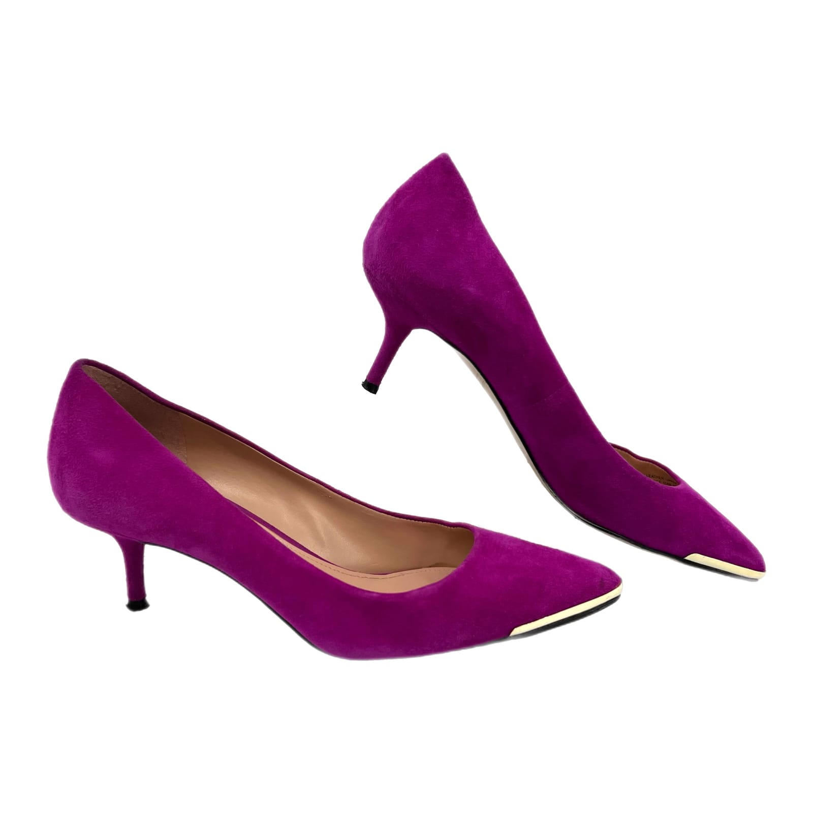 Enzo Angiolini Purple Suede Kitten Heels