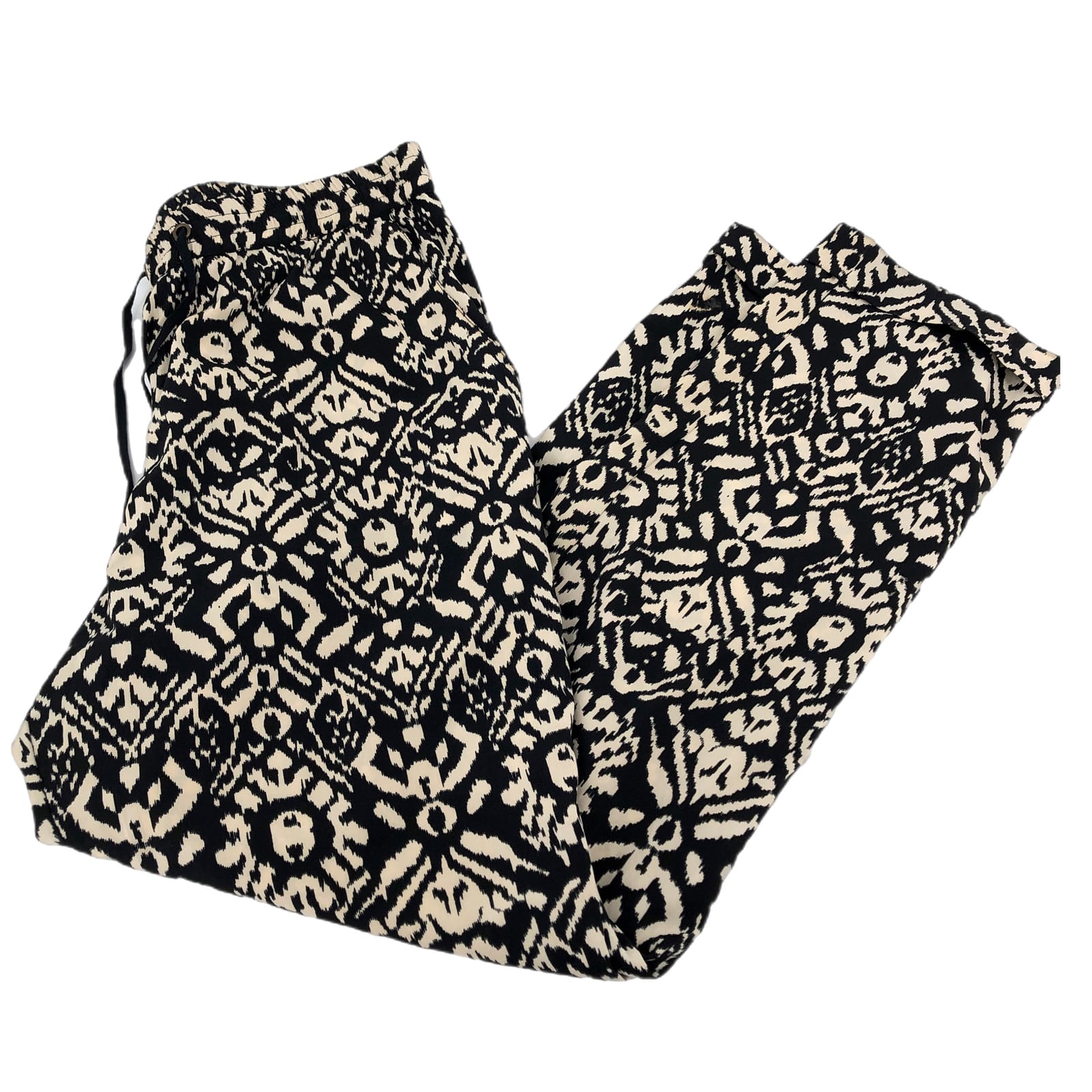 Bar III Beige & Black Printed Pants