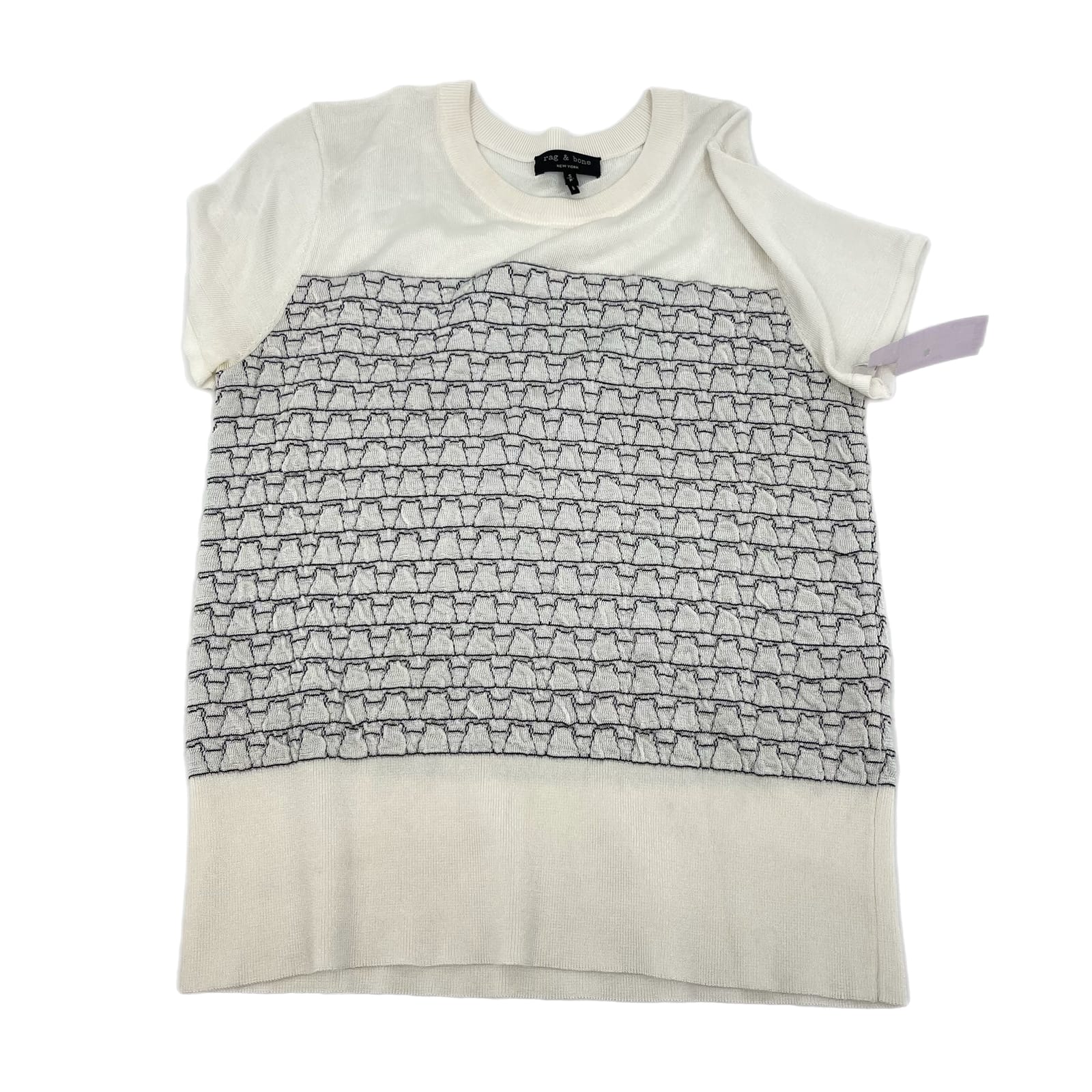rag & bone White/Black Classic Polo Tees