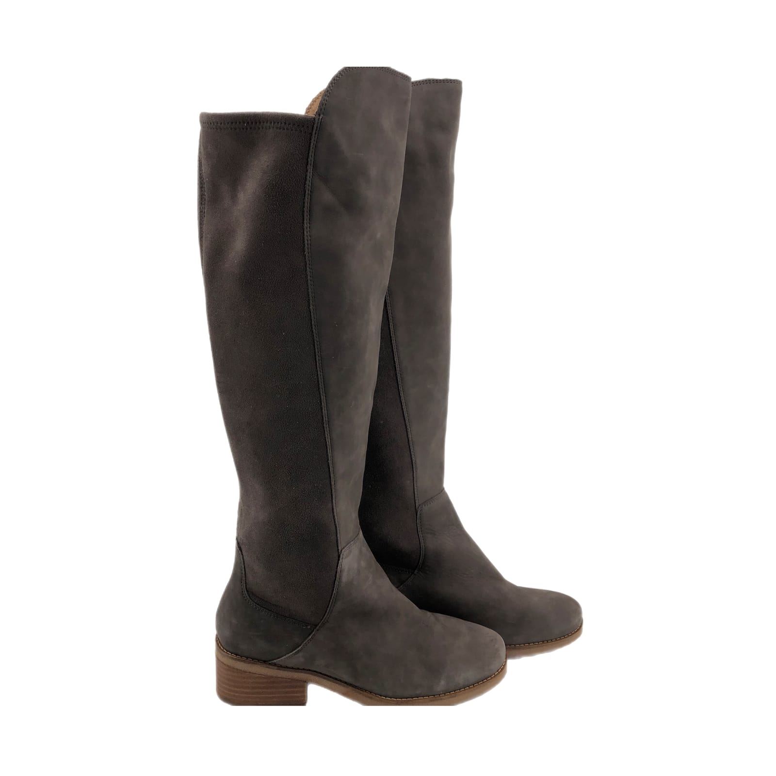 Lucky Brand Gray Leather Over the Knee Boots