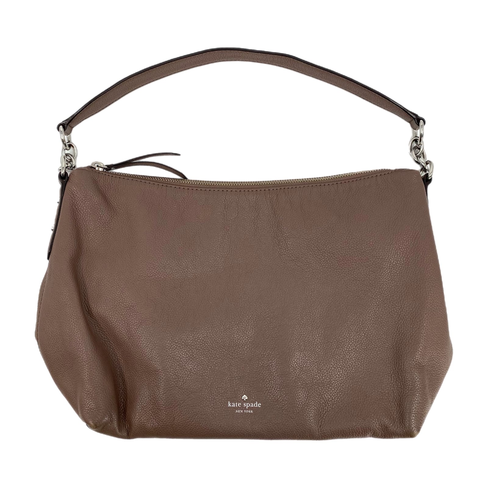Kate Spade Brown Zip Leather Shoulder Bag