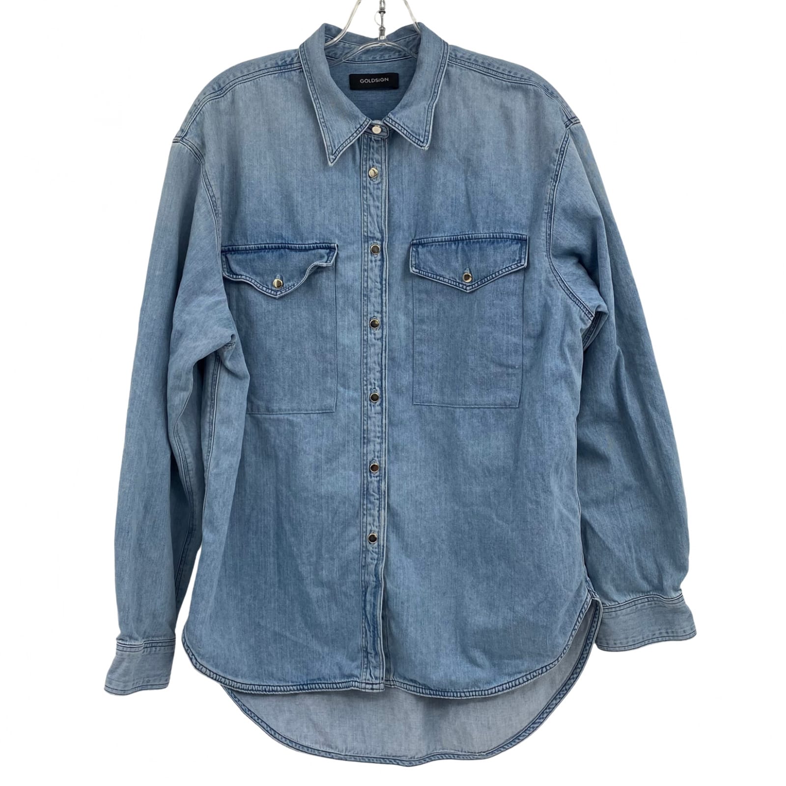 Goldsign Blue Classic Cotton Button-Up Shirt