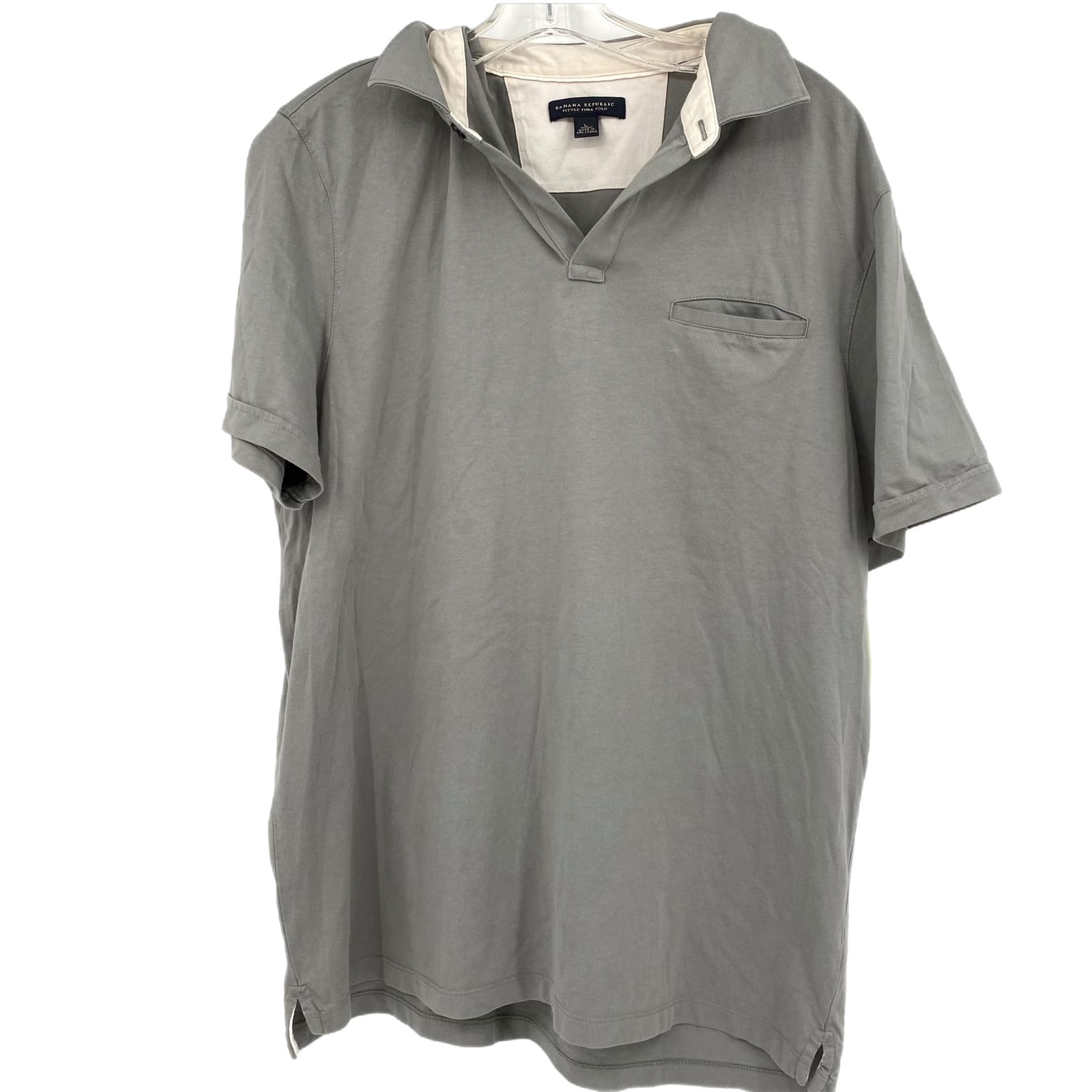Banana Republic Gray Classic Cotton Polo Shirt
