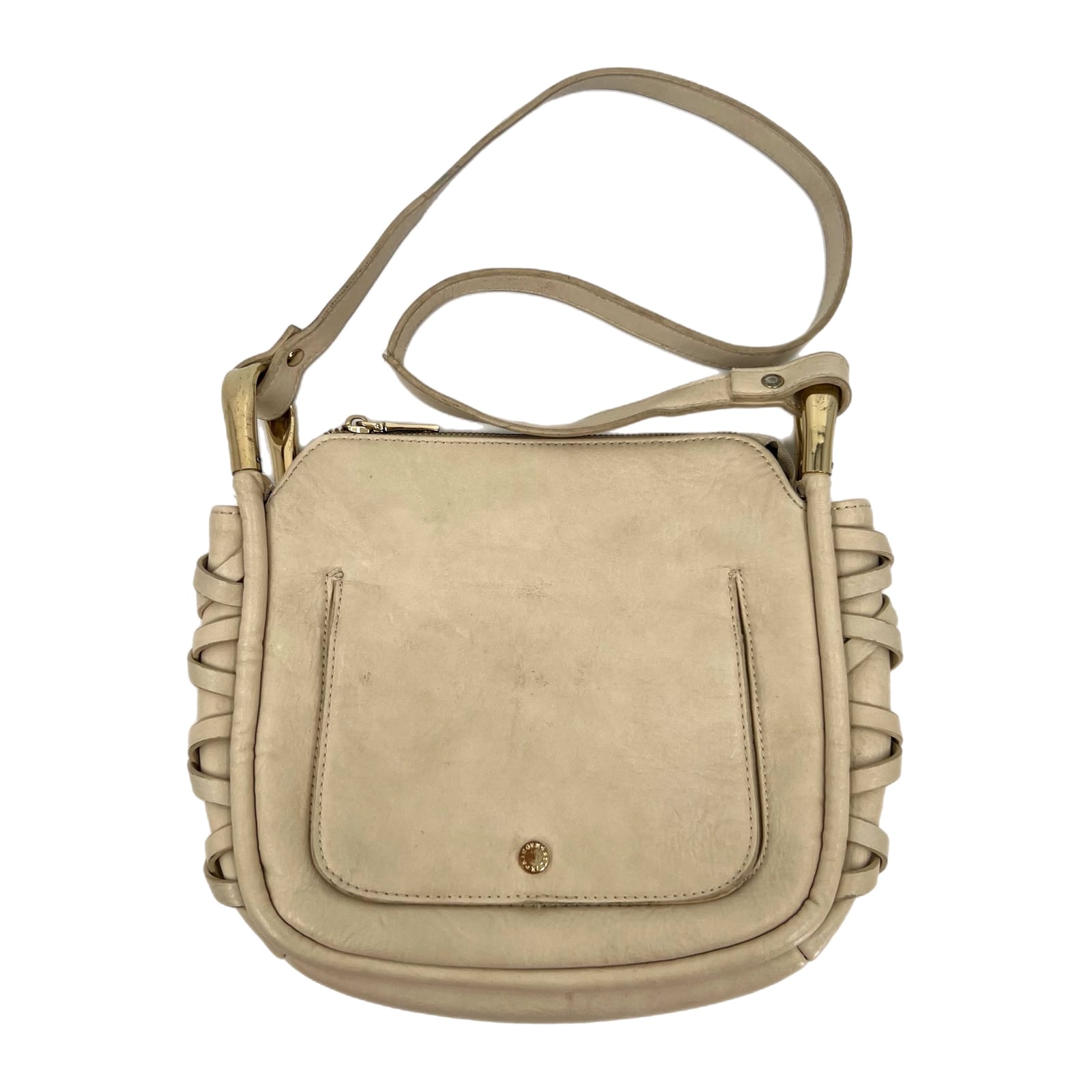 Steve Madden Cream Strappy Sides Crossbody Bag