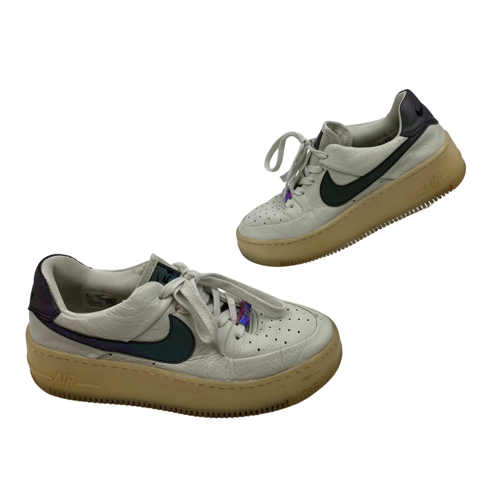 Nike Gray Iridescent Leather Sneakers