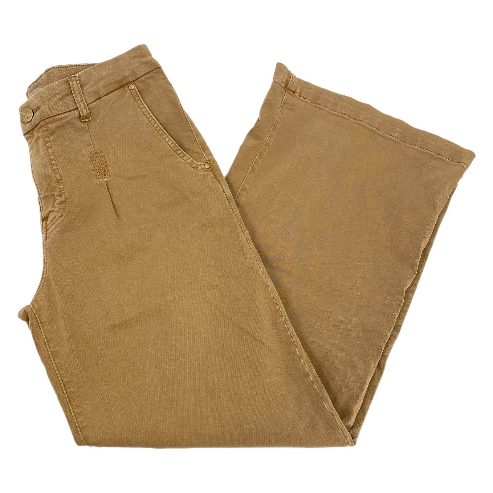 Kut from the Kloth Tan Wide-Leg Pleated Pants