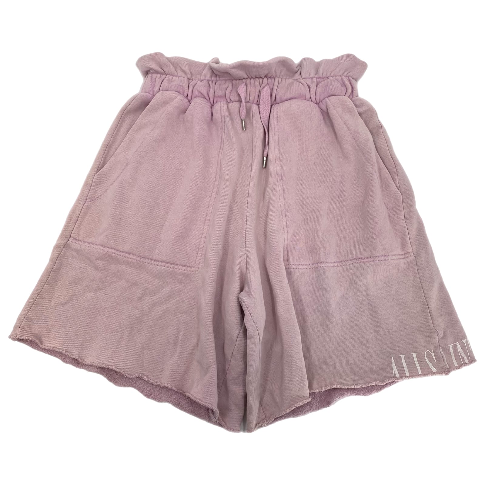 All Saints Purple Navarre Sugared Lilac Hi-Rise Drawstring Shorts