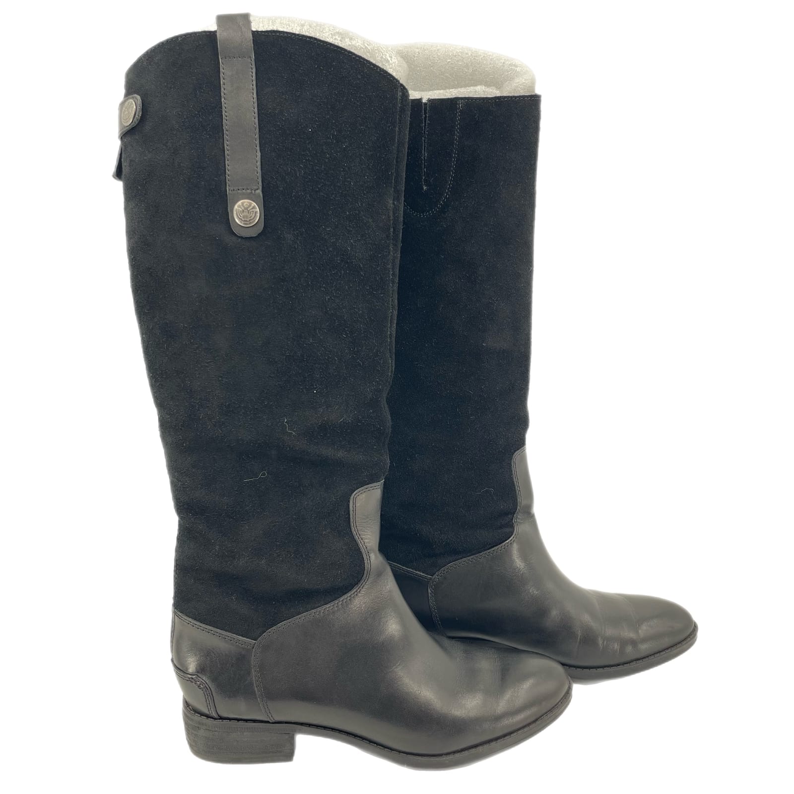 Sam Edelman Black Leather Heeled Boots